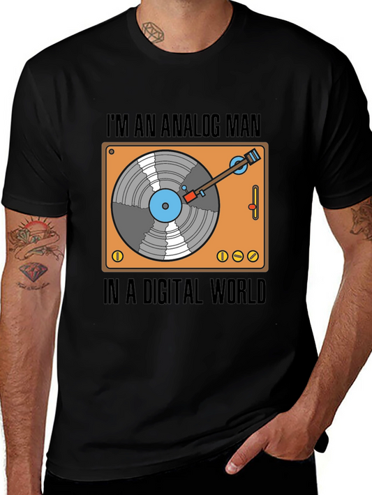 Analog Man in a Digital World Graphic T-Shirt