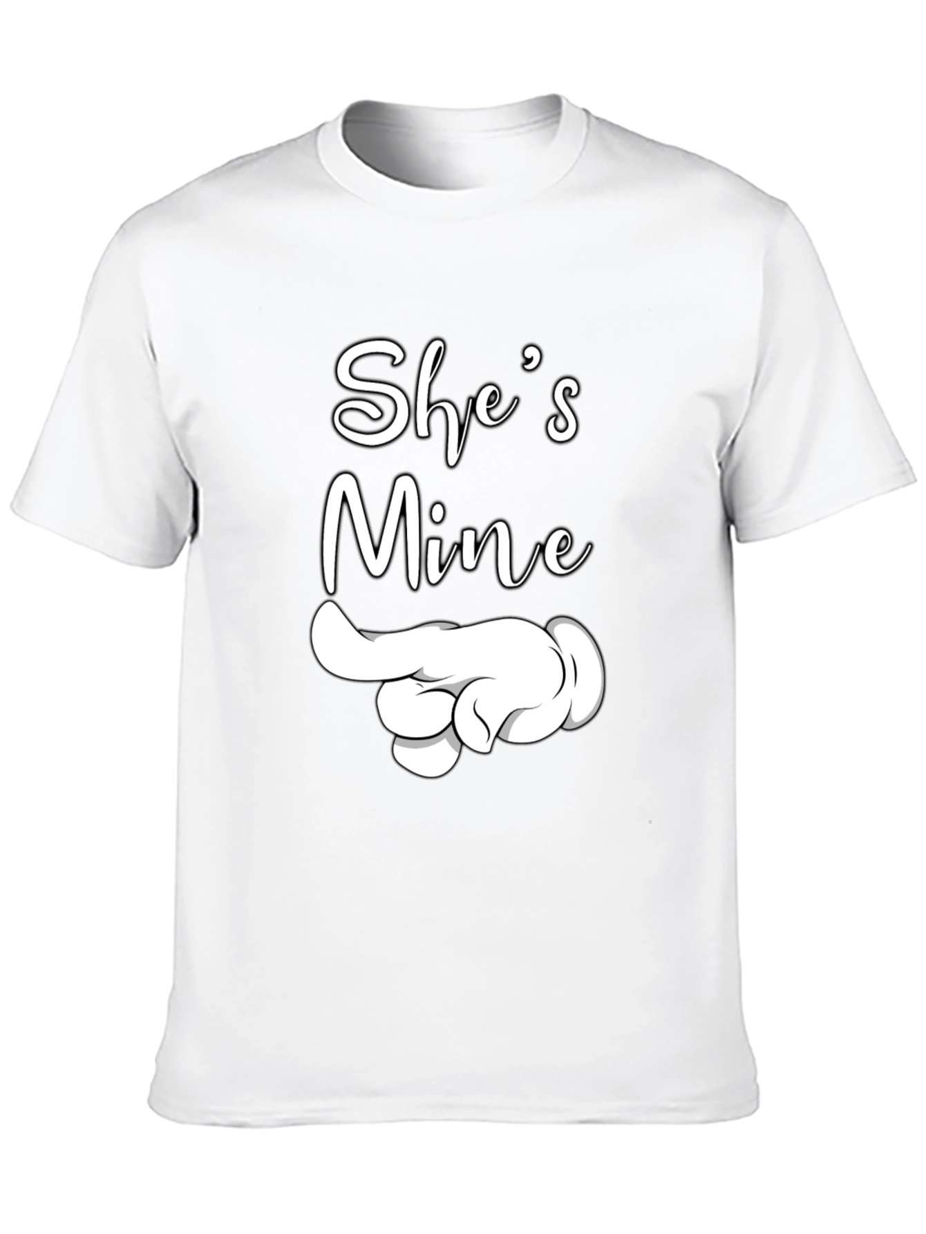 Shes Mine Pointing Hand Graphic Tee - Black