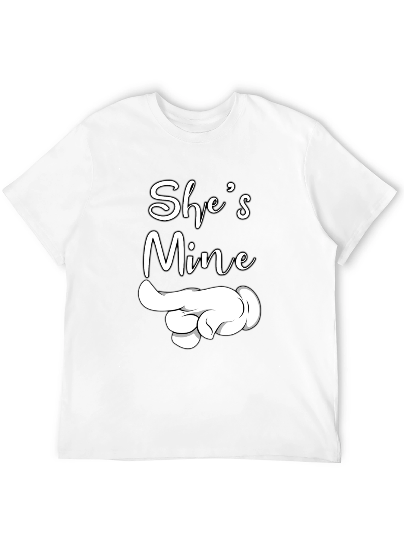 Shes Mine Pointing Hand Graphic Tee - Black
