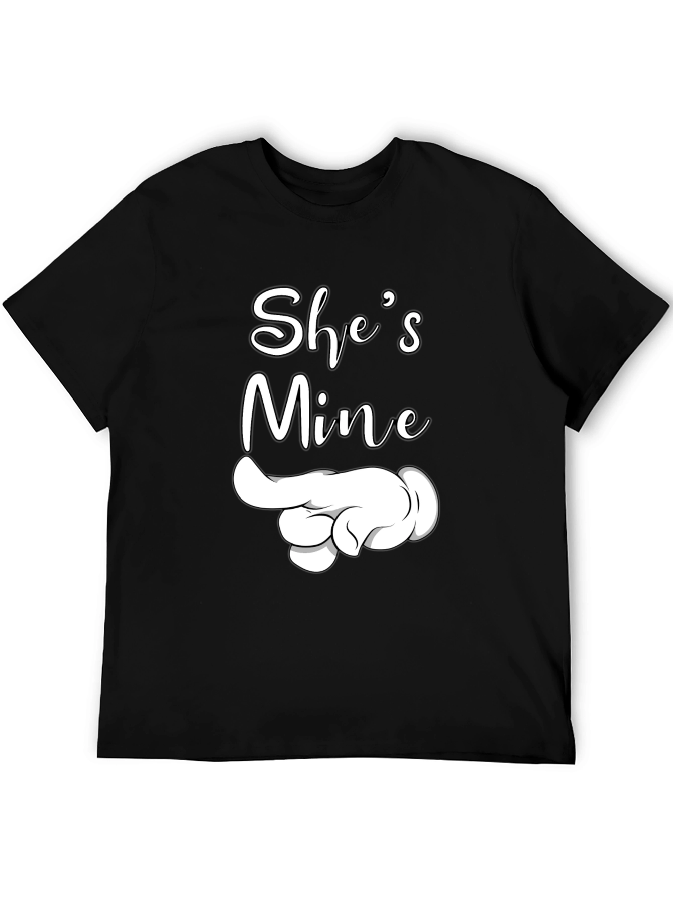 Shes Mine Pointing Hand Graphic Tee - Black