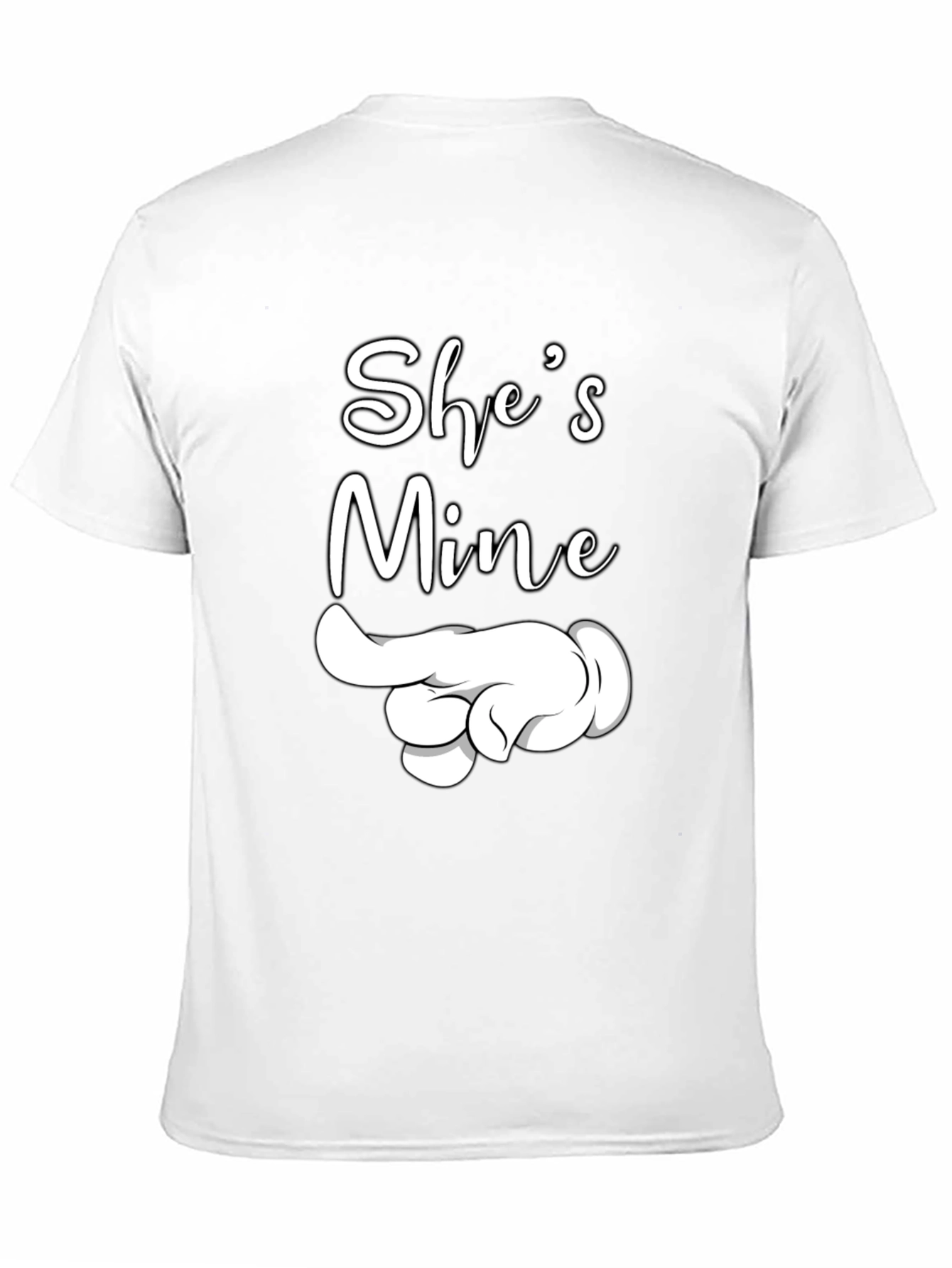 Shes Mine Pointing Hand Graphic Tee - Black