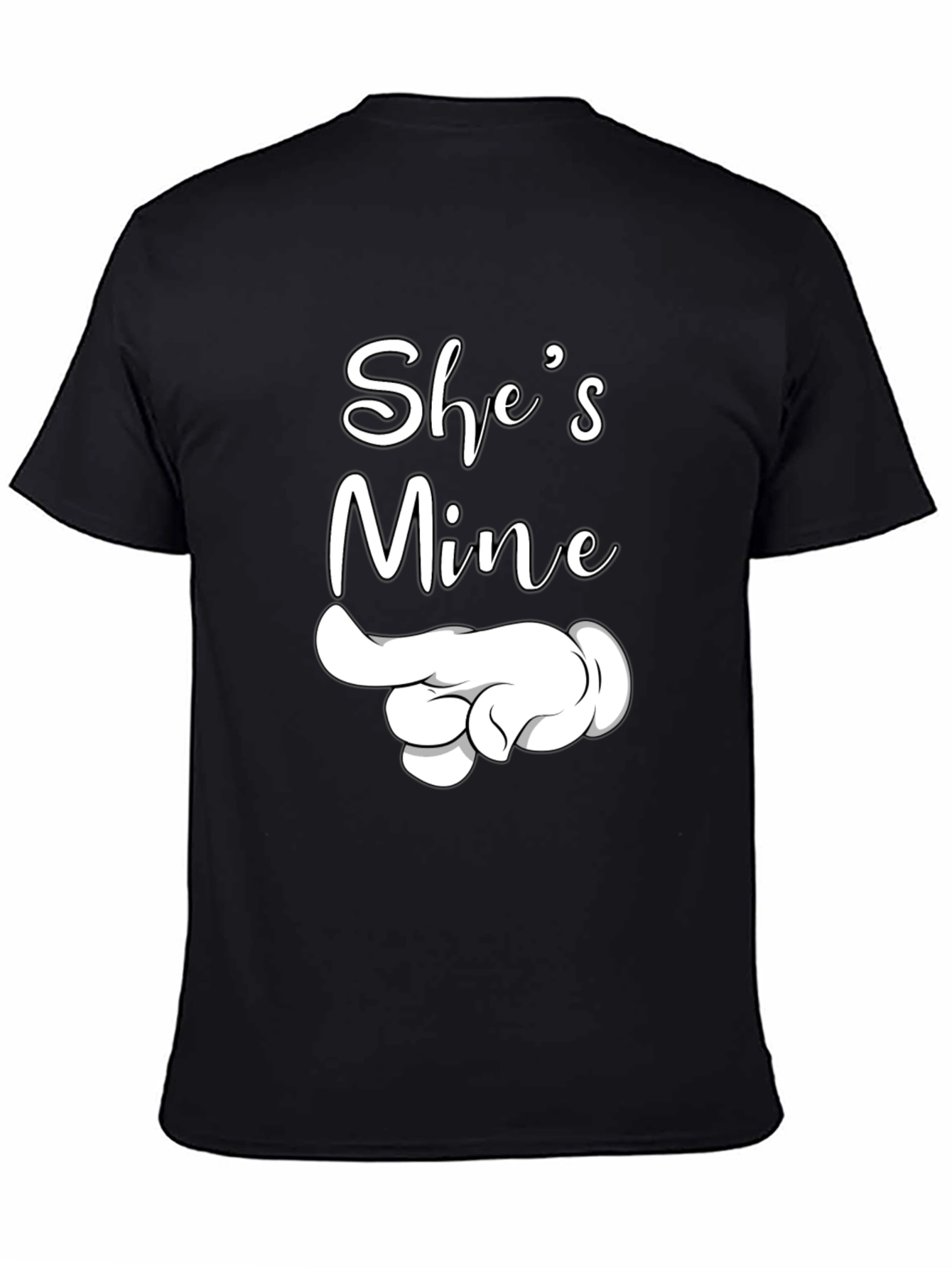 Shes Mine Pointing Hand Graphic Tee - Black