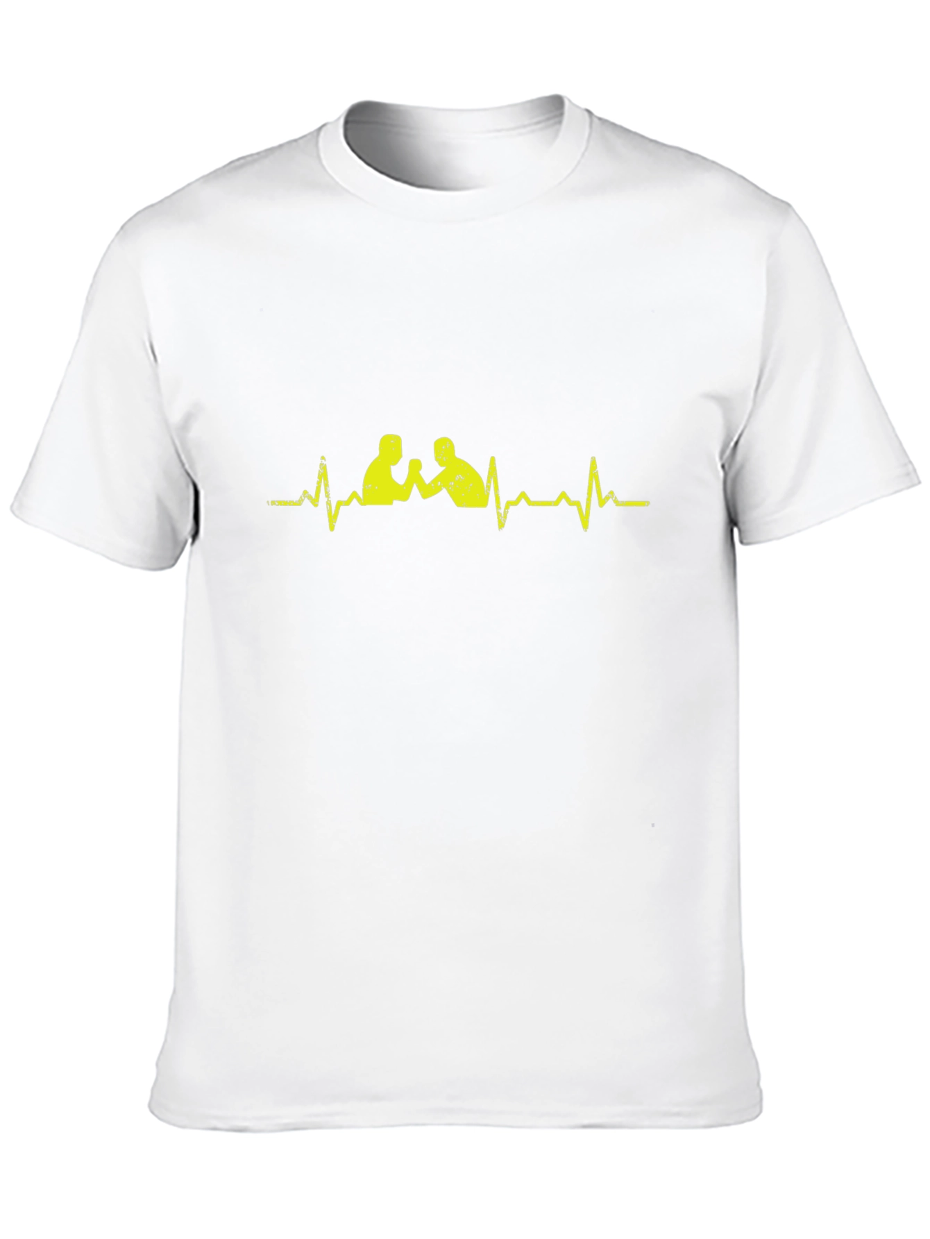 Arm Wrestling Heartbeat Graphic T-Shirt - Black