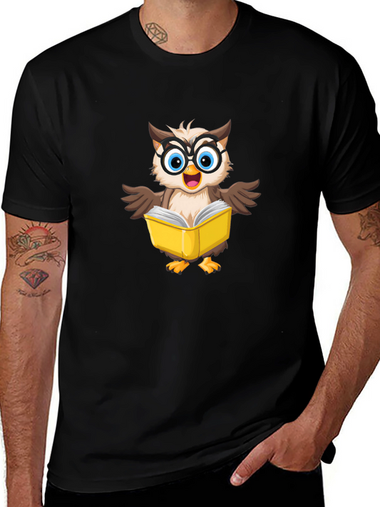 Owl Reading Book T-Shirt - Smart & Stylish Tee