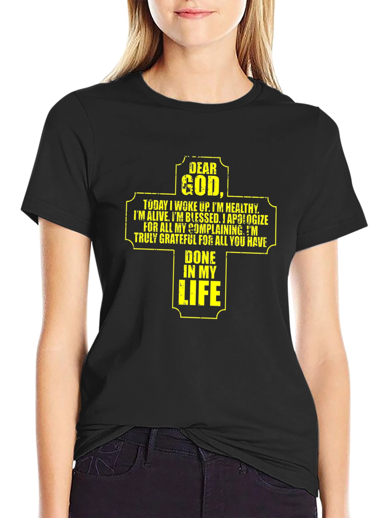 Faith-Inspired Graphic Tee: Dear God