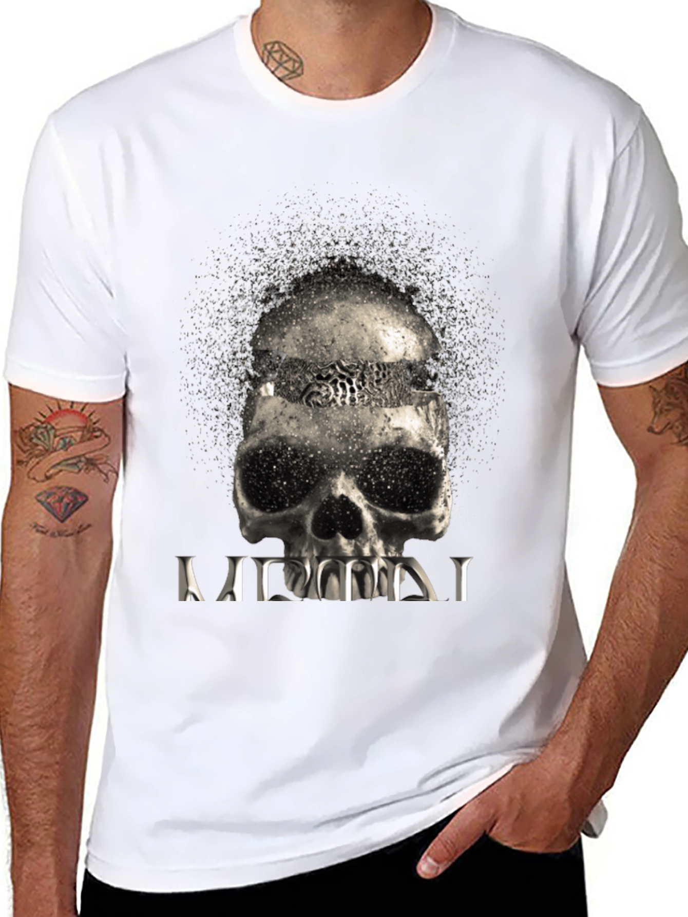 Exploding Skull Graphic T-Shirt