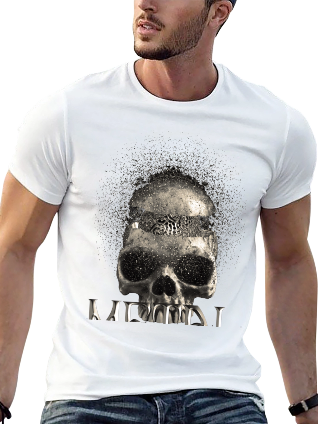 Exploding Skull Graphic T-Shirt