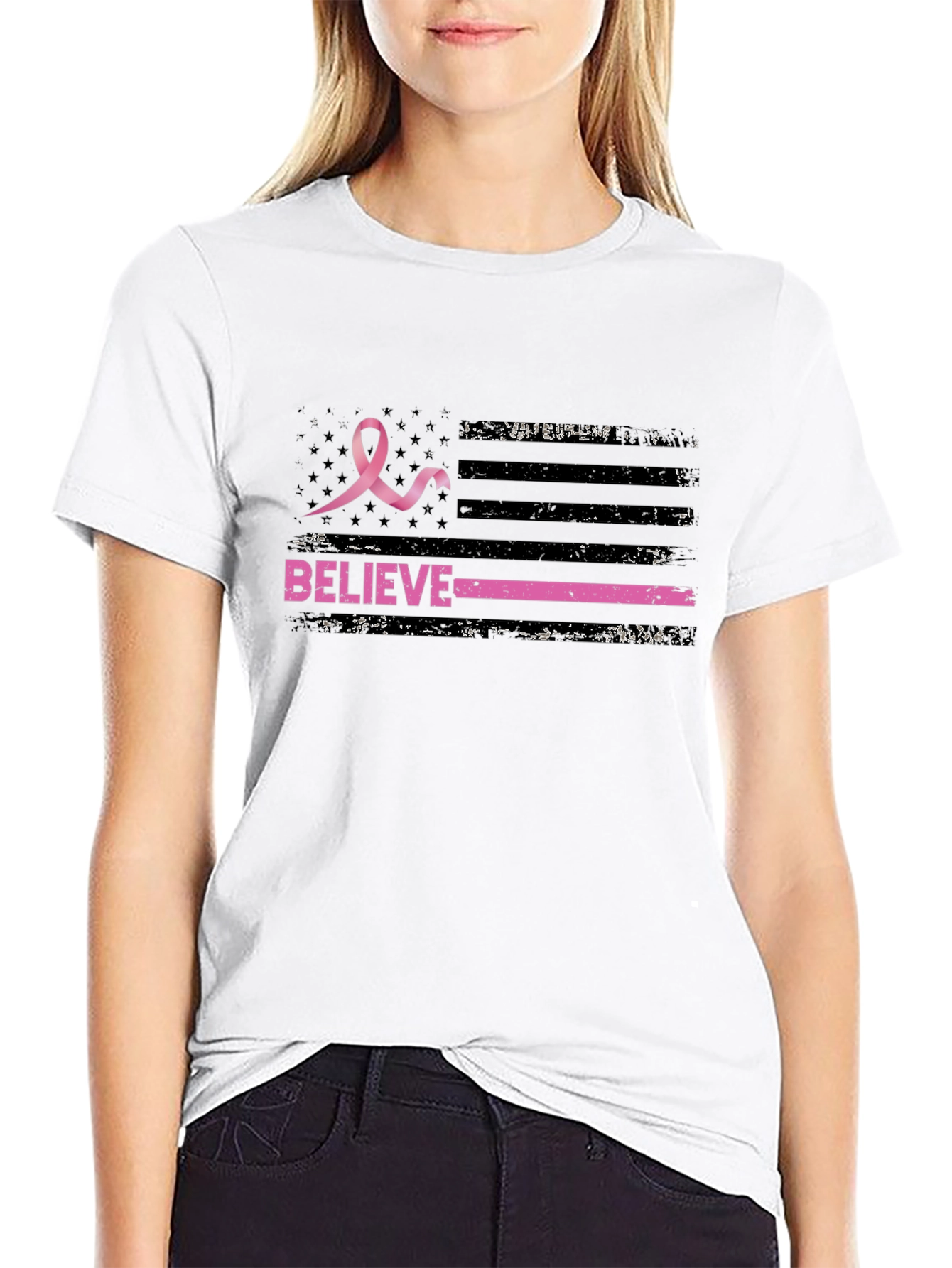 Believe Breast Cancer Awareness T-Shirt