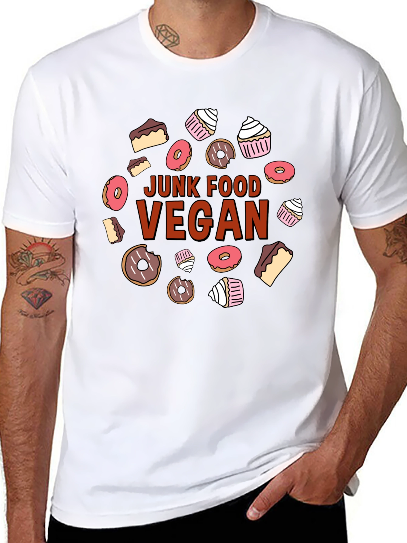Junk Food Vegan T-Shirt - Funny Vegan Tee
