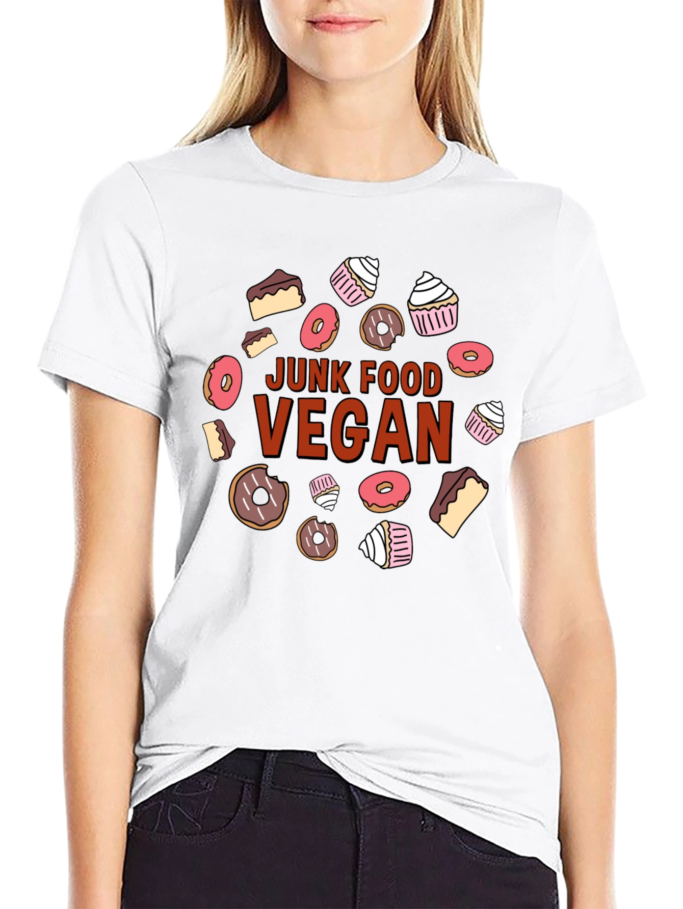 Junk Food Vegan T-Shirt - Funny Vegan Tee