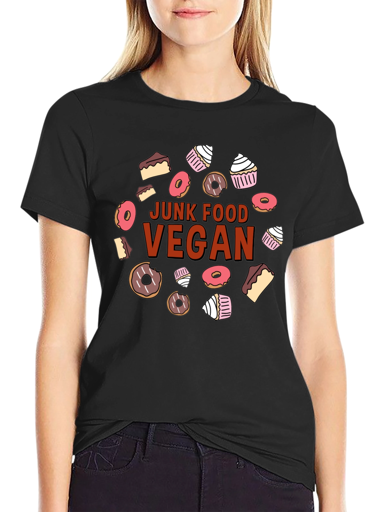 Junk Food Vegan T-Shirt - Funny Vegan Tee
