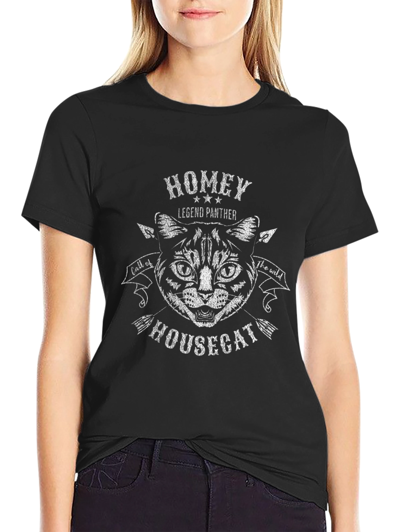 Homey Housecat Legend Panther Graphic T-Shirt