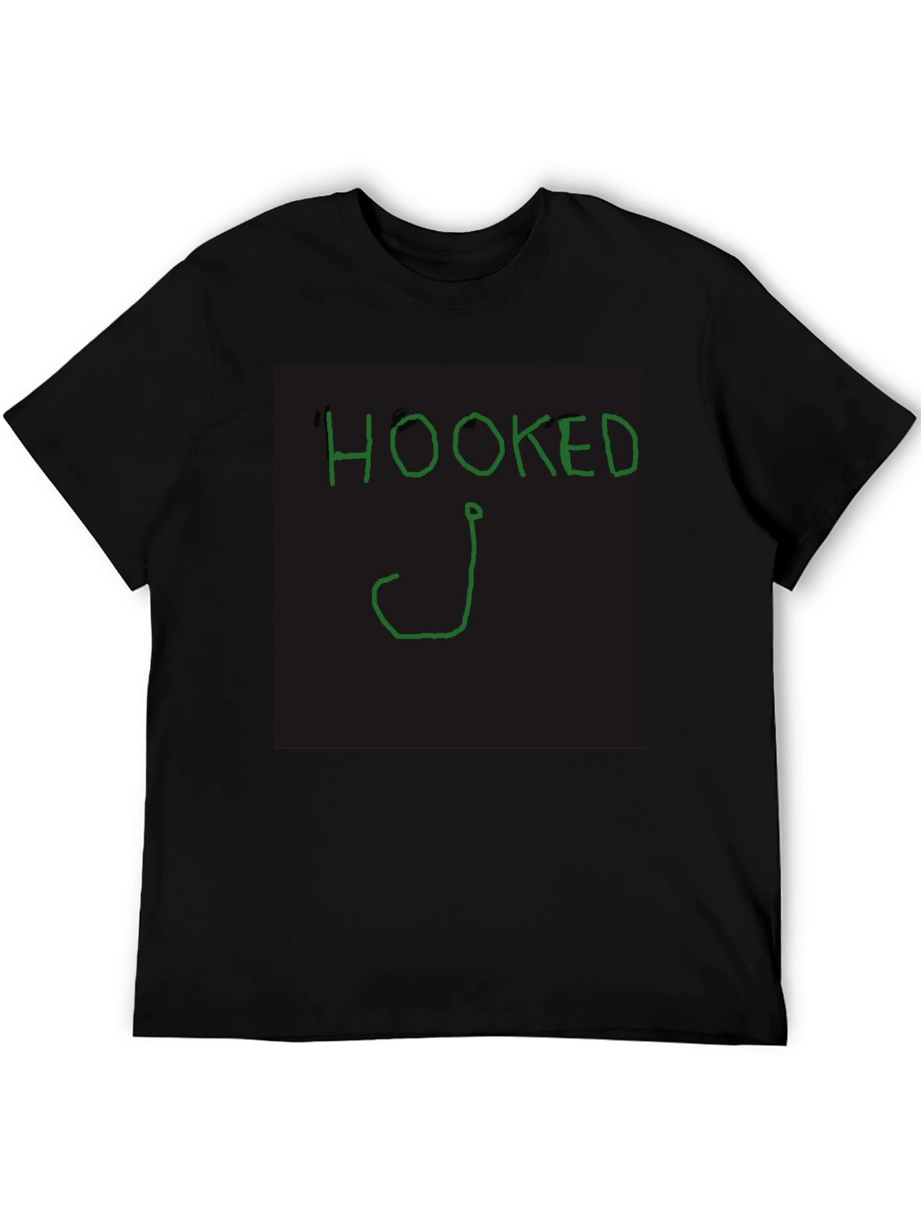 Hooked Fishing T-Shirt - Classic Black