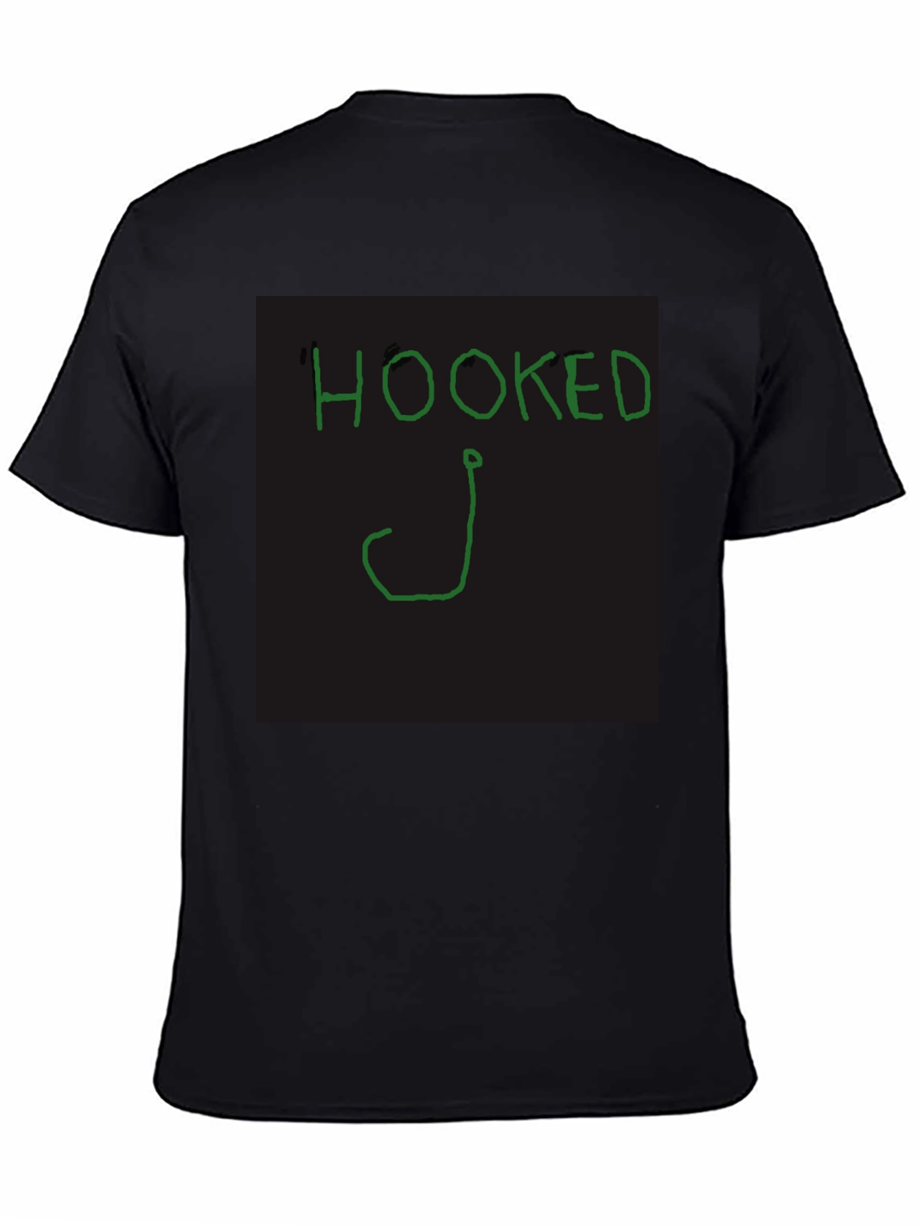 Hooked Fishing T-Shirt - Classic Black