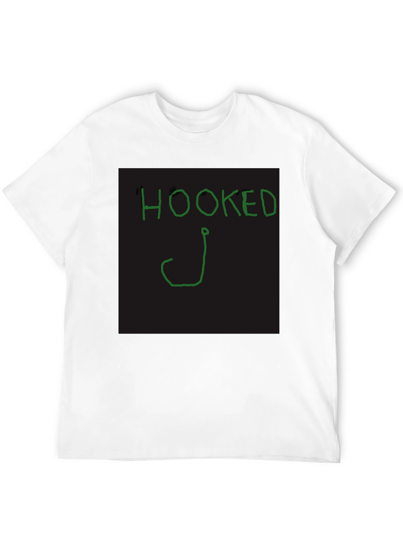 Hooked Fishing T-Shirt - Classic Black
