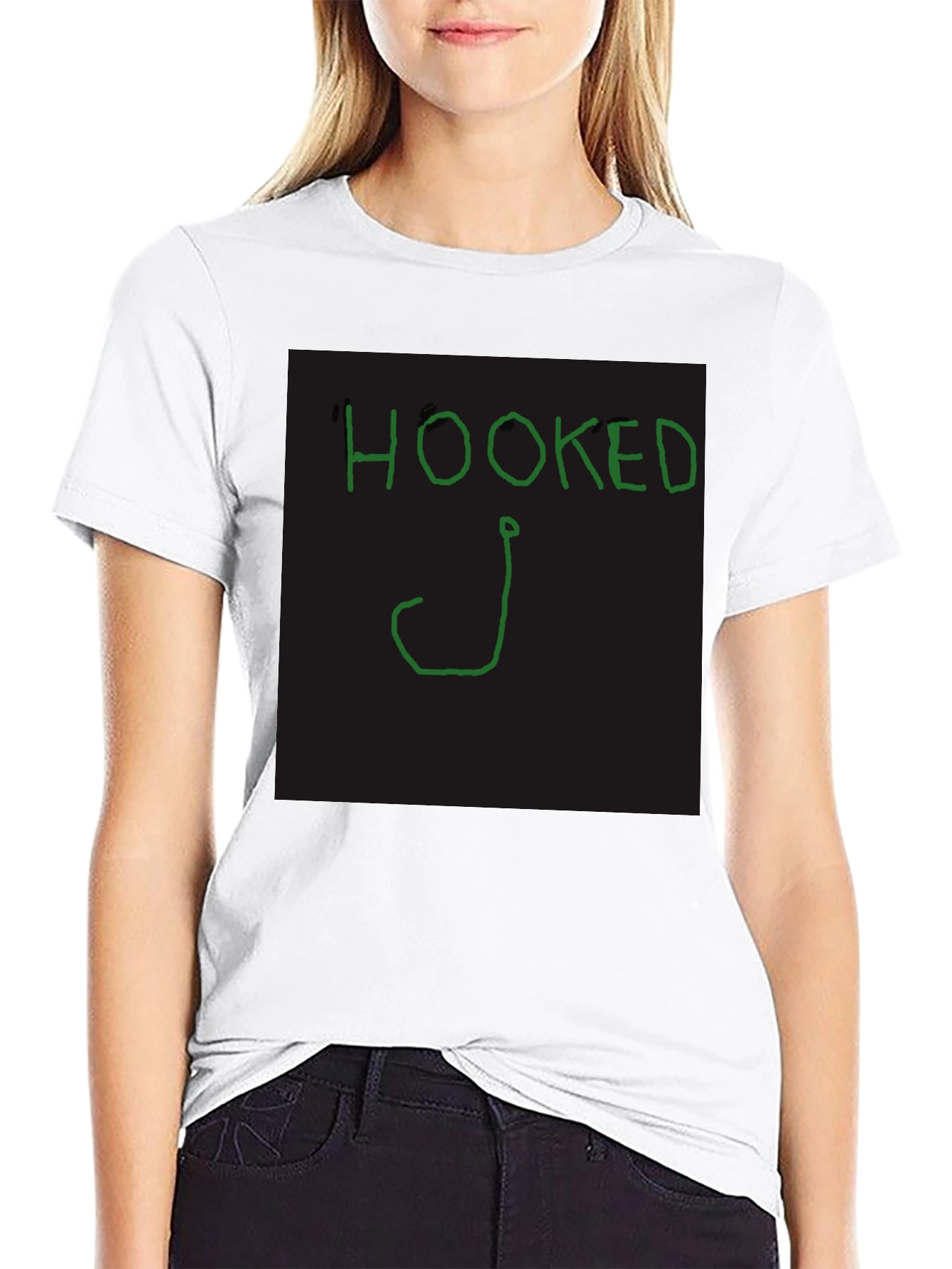 Hooked Fishing T-Shirt - Classic Black