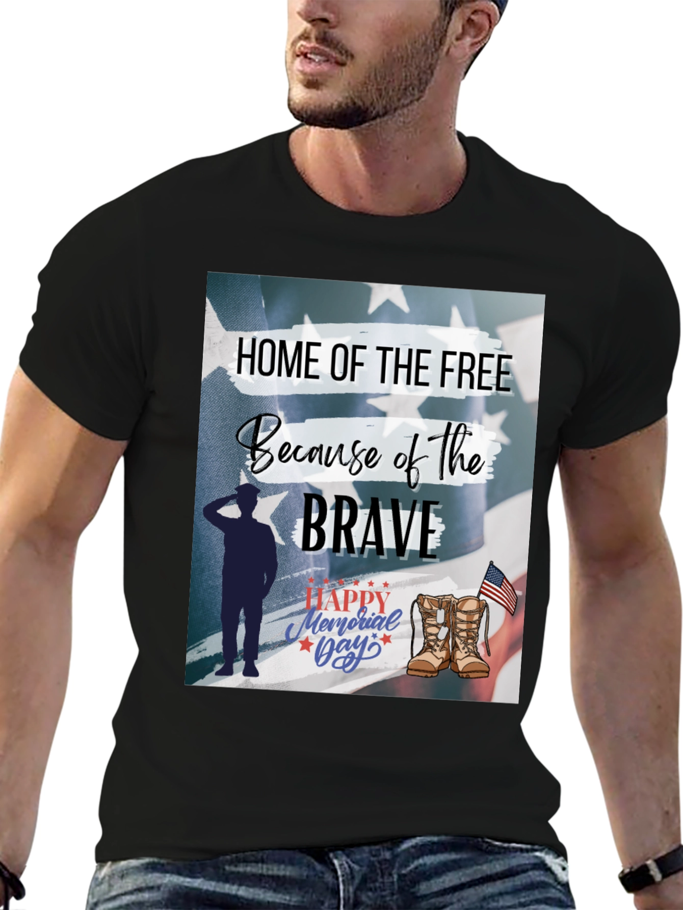 Home of the Free Memorial Day Graphic Tee