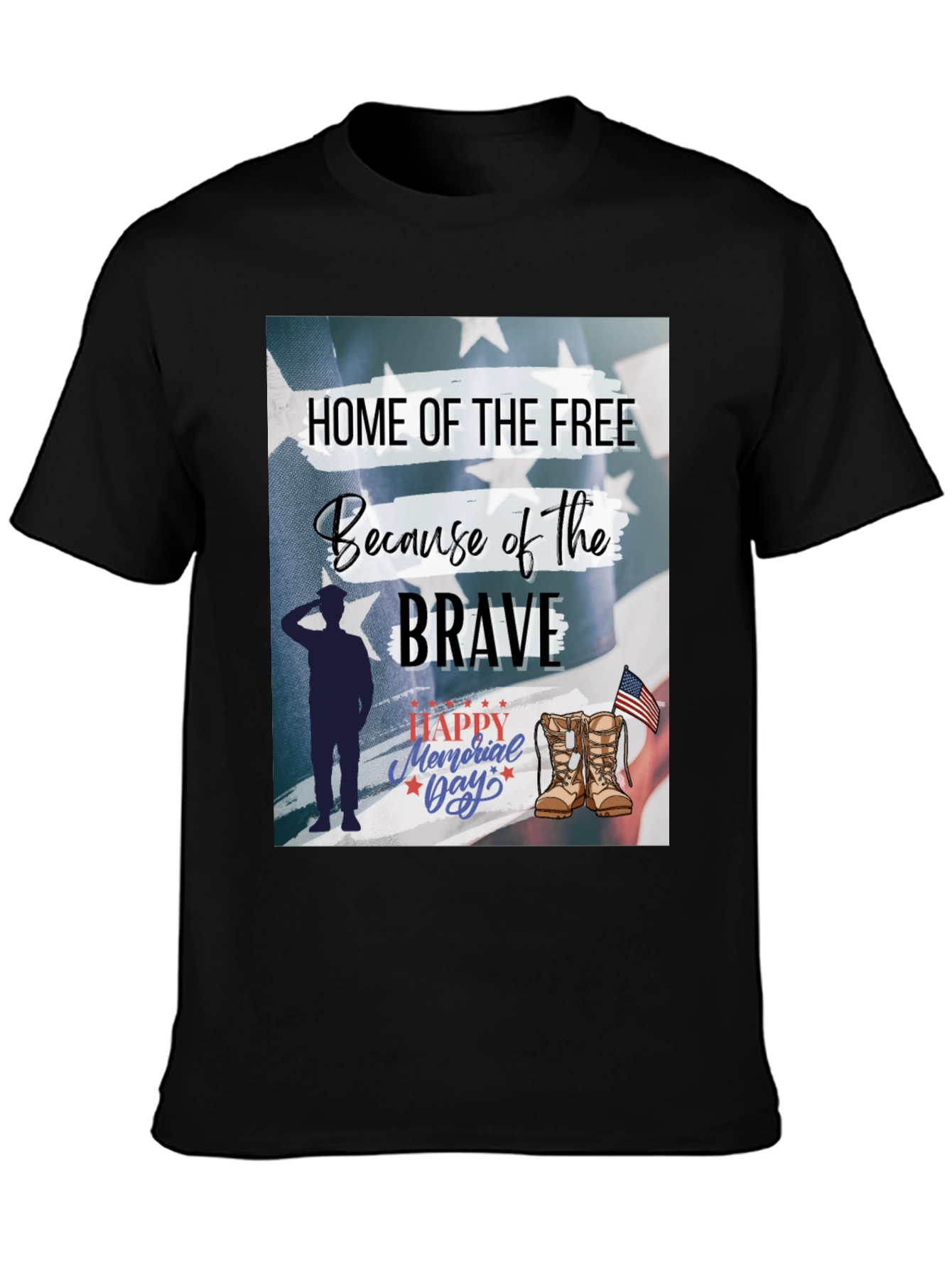 Home of the Free Memorial Day Graphic Tee
