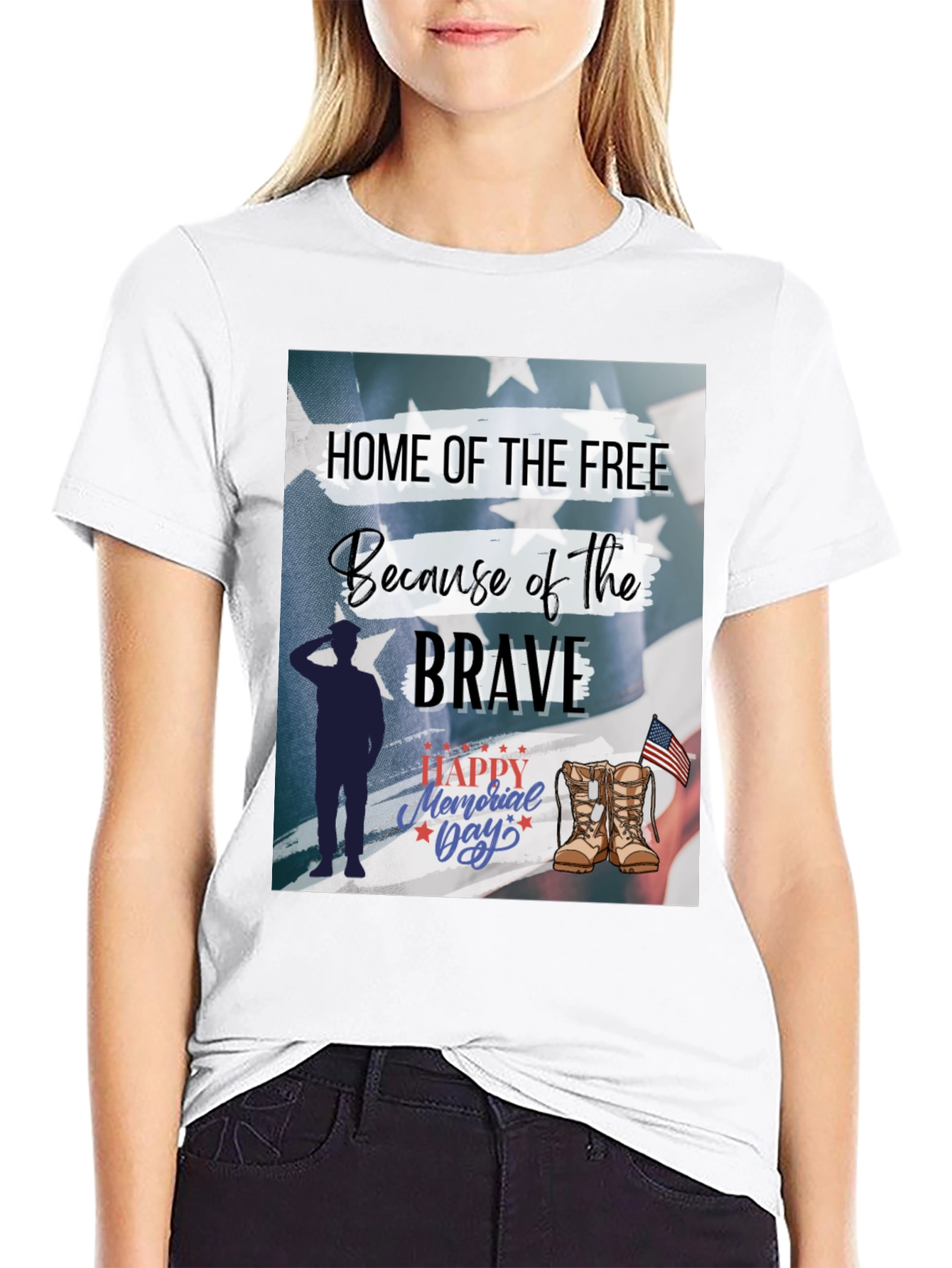 Home of the Free Memorial Day Graphic Tee