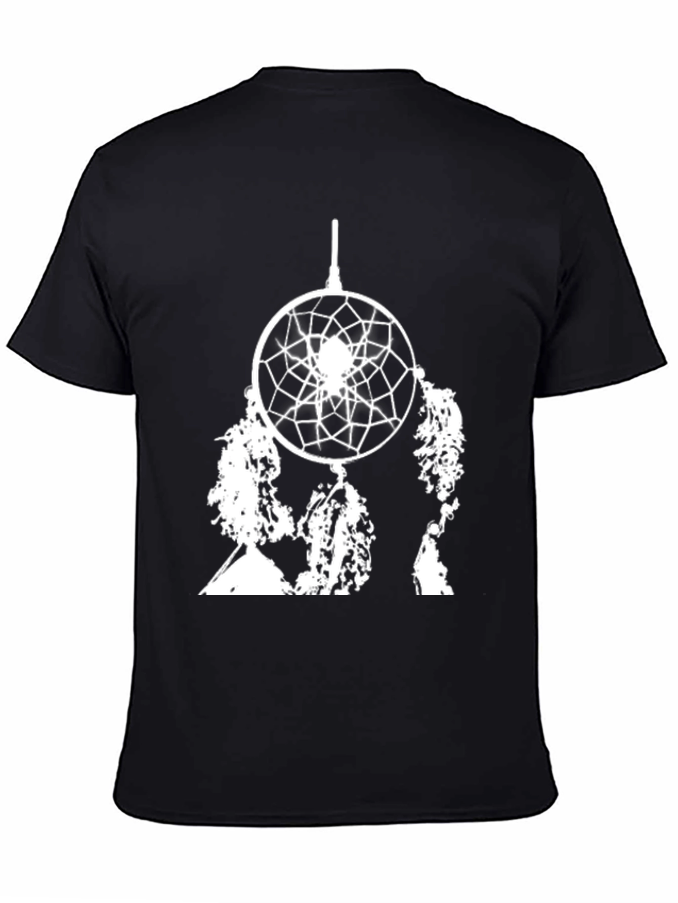 Dreamcatcher Graphic Tee - Black Cotton Casual