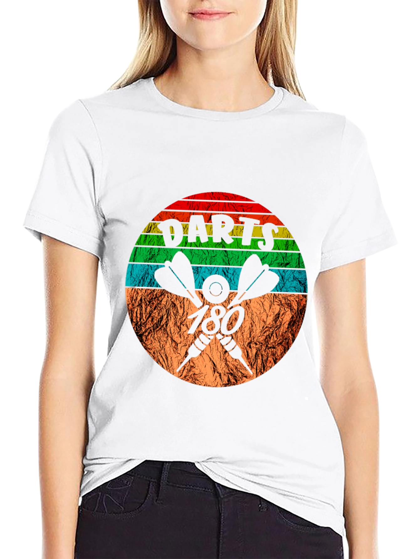 Retro Darts 180 T-Shirt - Dartboard Tee