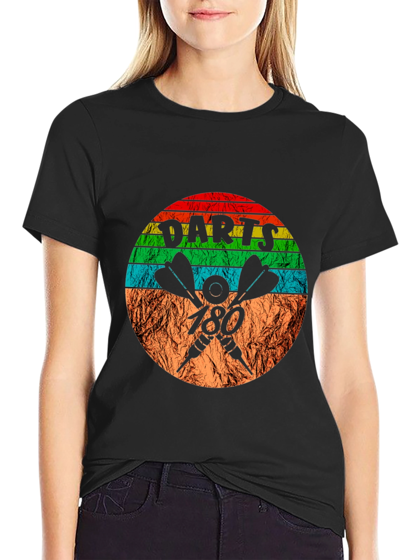 Retro Darts 180 T-Shirt - Dartboard Tee