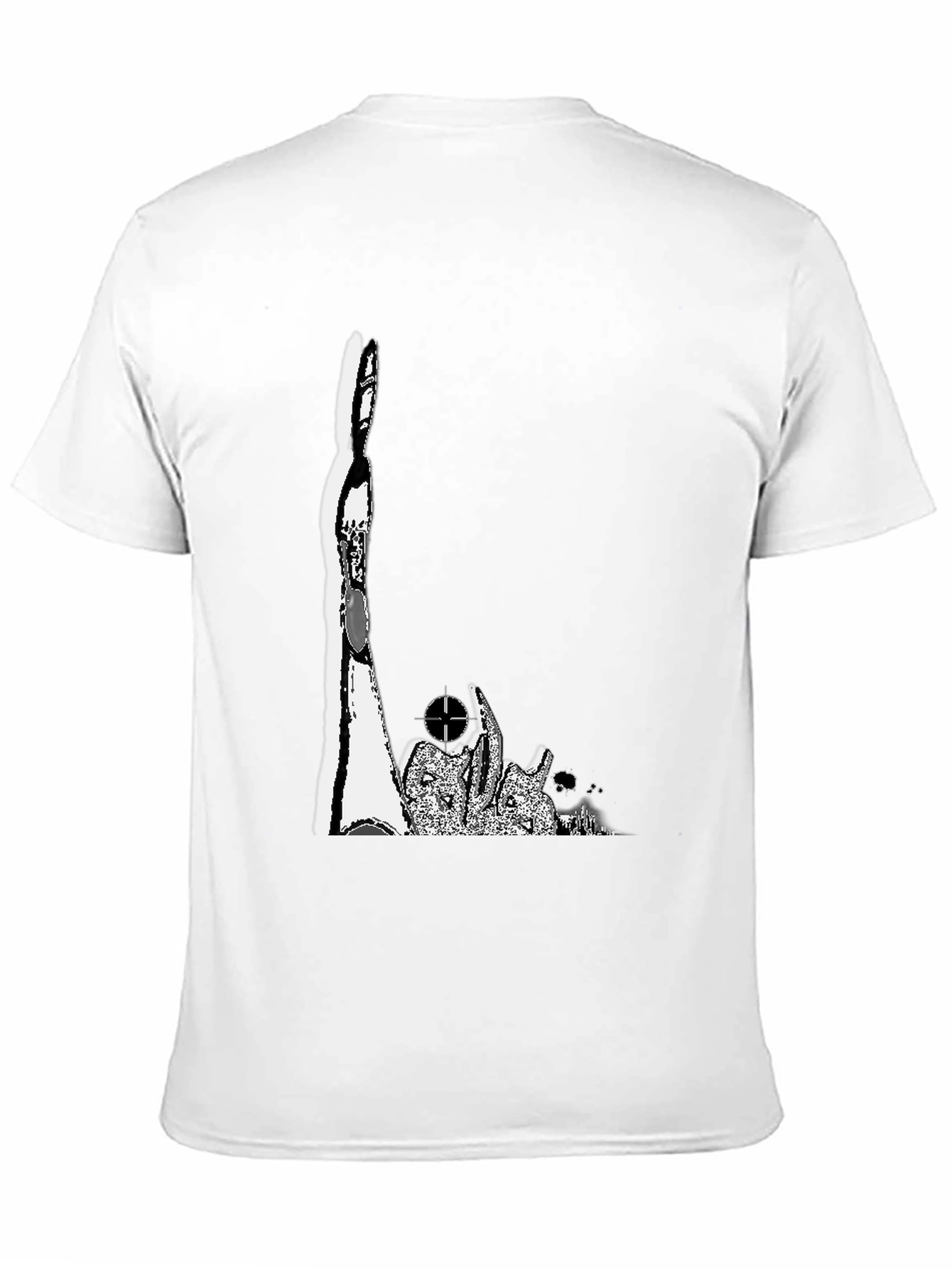 Monochrome Graphic Print Crew Neck T-Shirt