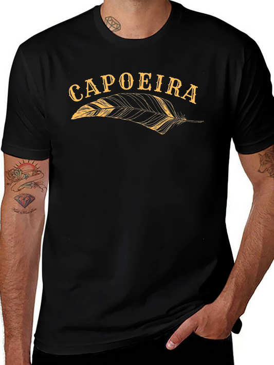 Capoeira Feather Graphic Black T-Shirt