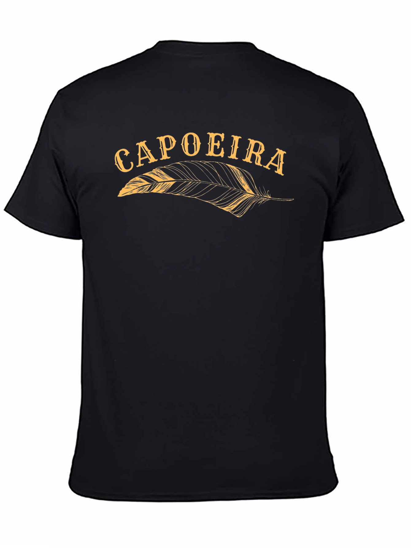 Capoeira Feather Graphic Black T-Shirt