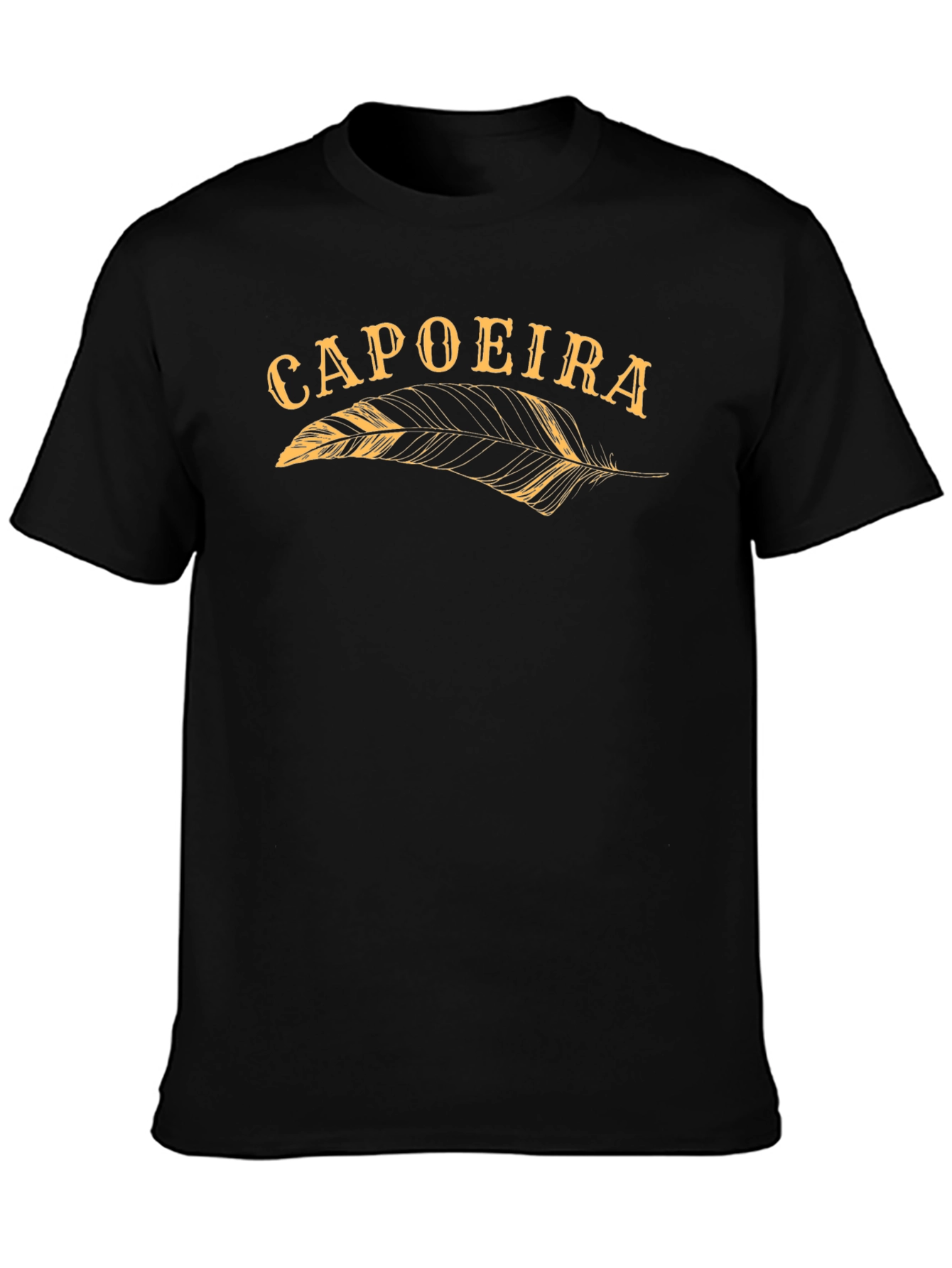Capoeira Feather Graphic Black T-Shirt