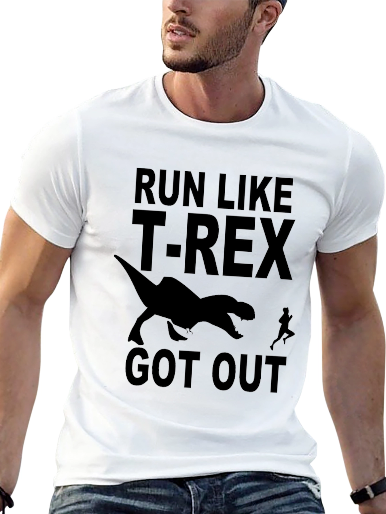 Run Like T-Rex Got Out - Funny Graphic Tee