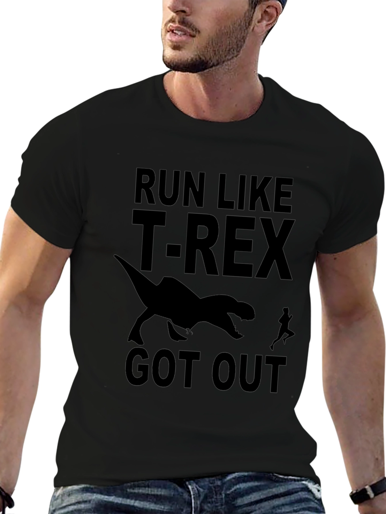 Run Like T-Rex Got Out - Funny Graphic Tee