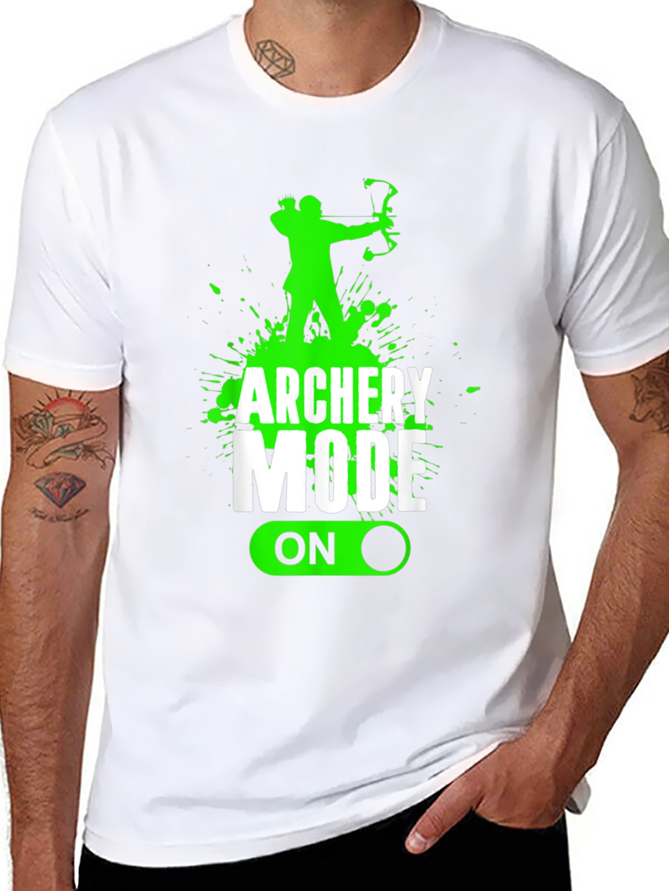 Archery Mode On Black Graphic Tee