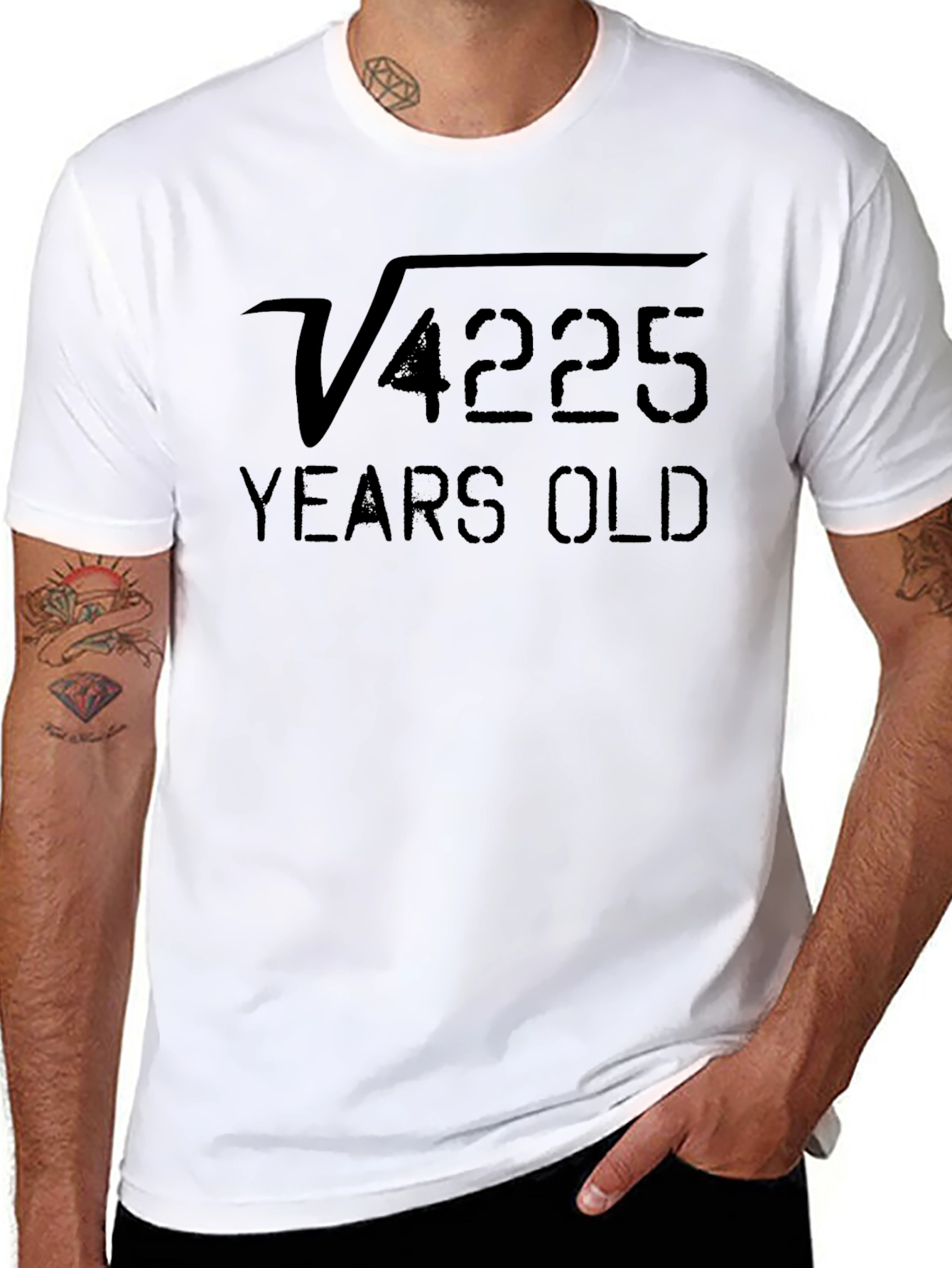 Funny 65th Birthday Math Root T-Shirt