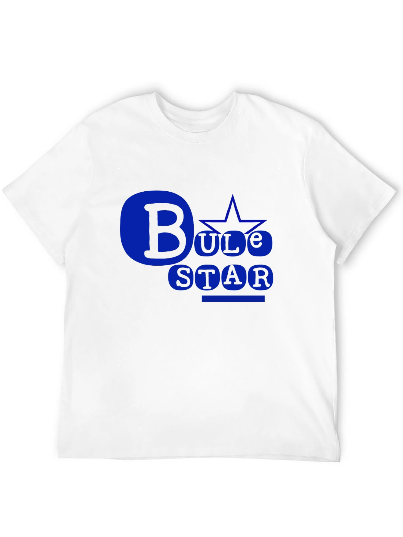 Bule Star Black T-Shirt: Bold Design