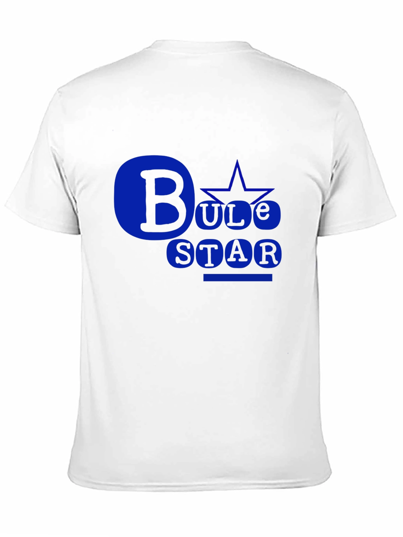 Bule Star Black T-Shirt: Bold Design