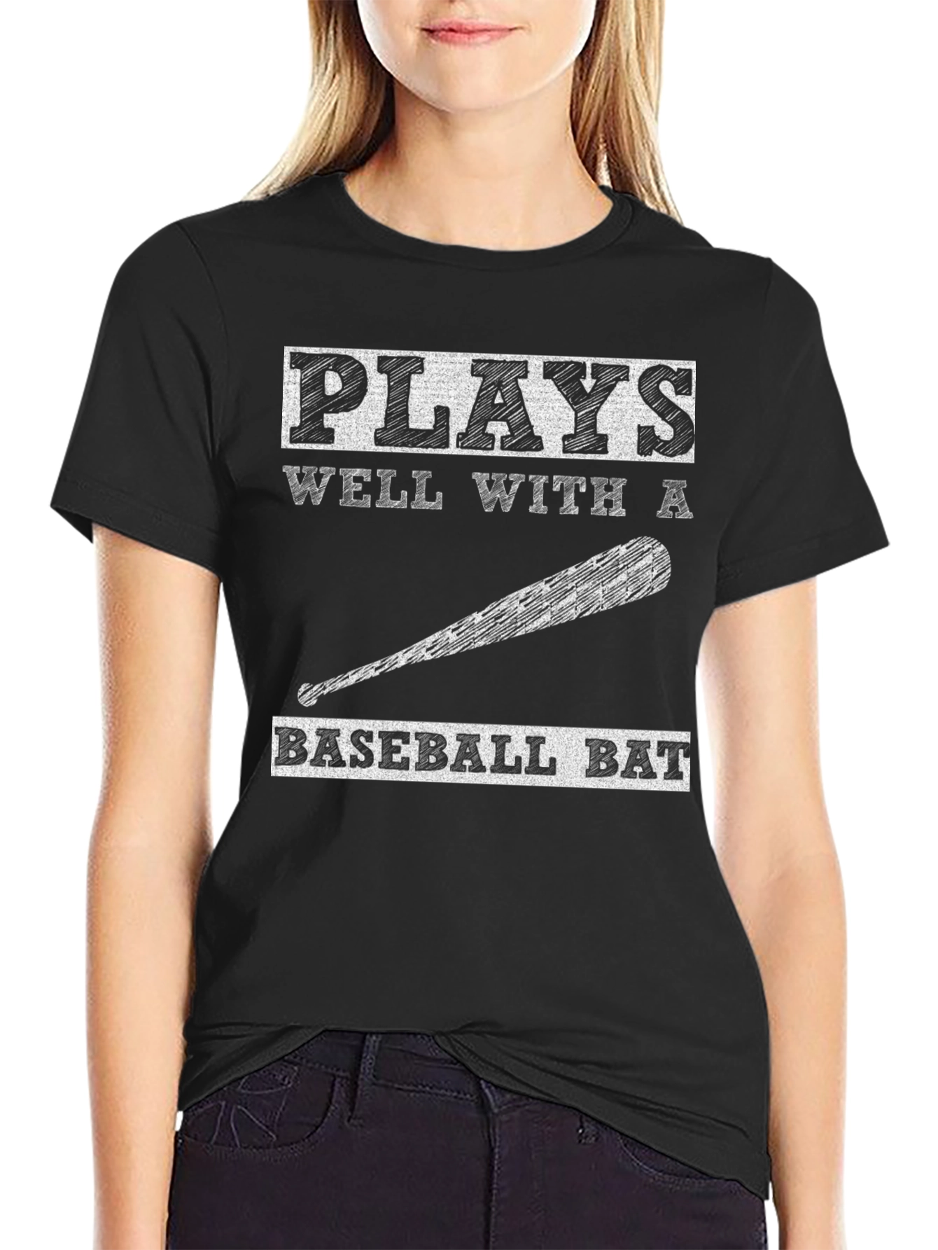 Plays Well With Baseball Bat T-Shirt