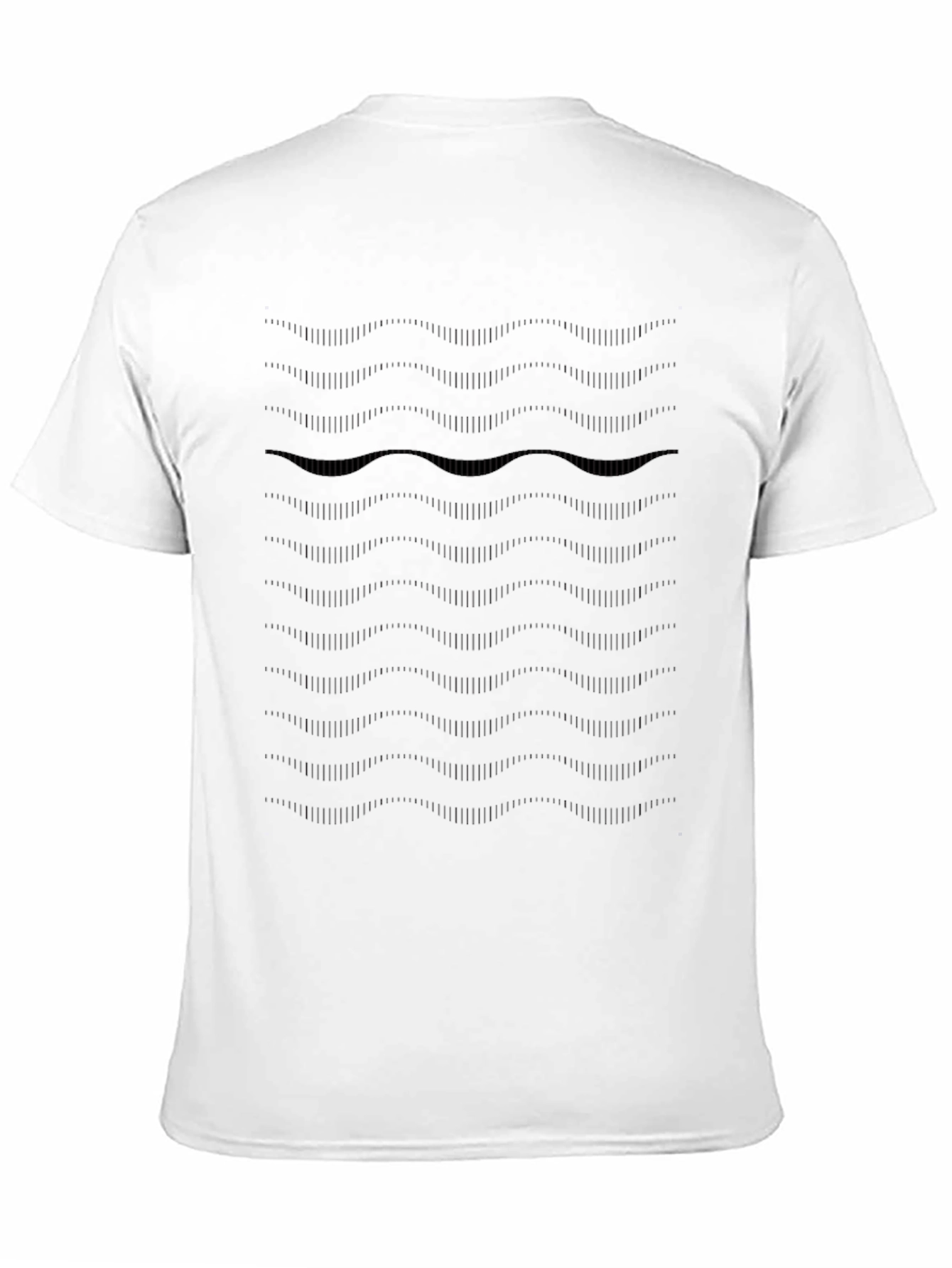 Modern Black Graphic T-Shirt - Subtle Wave Design