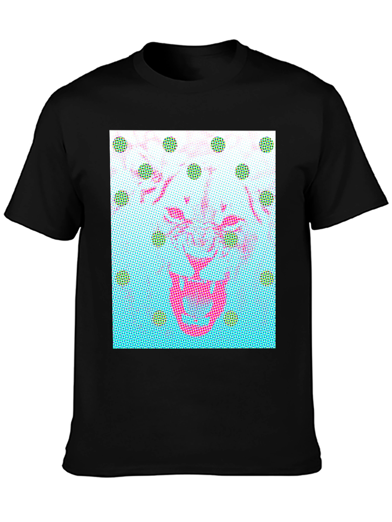 Abstract Graphic Print Crew Neck T-Shirt