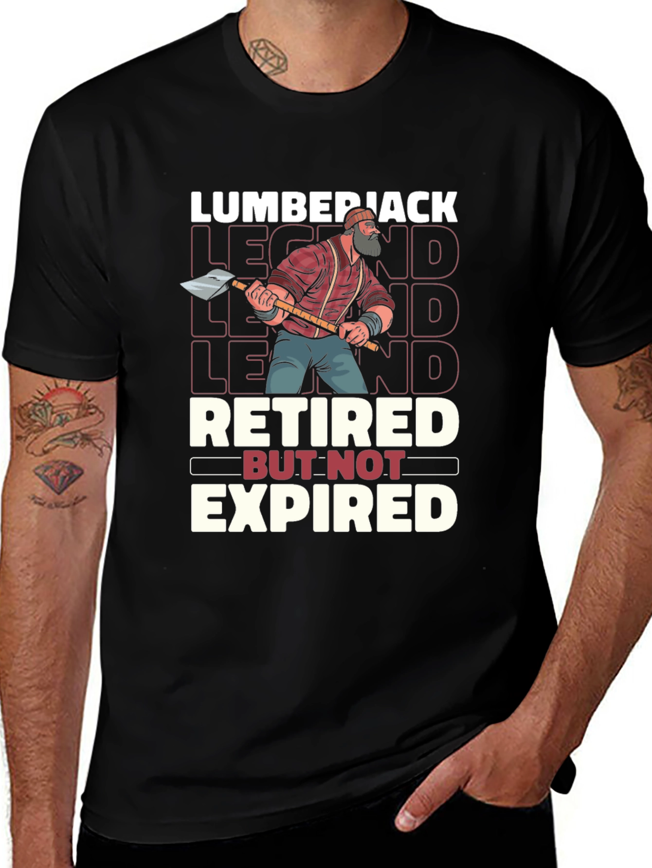 Lumberjack Legend Retired But Not Expired T-Shirt