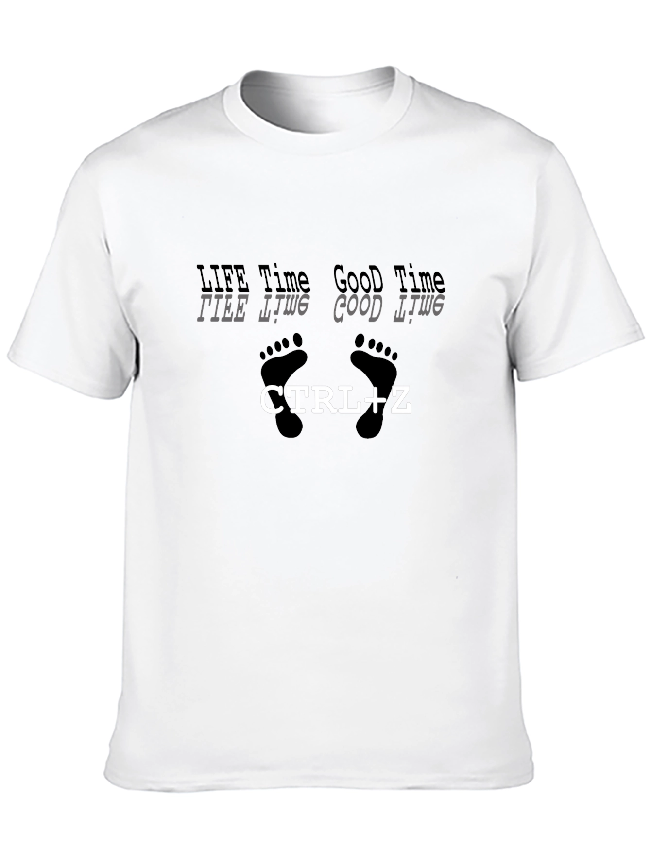 Ctrl+Z Footprint Graphic T-Shirt