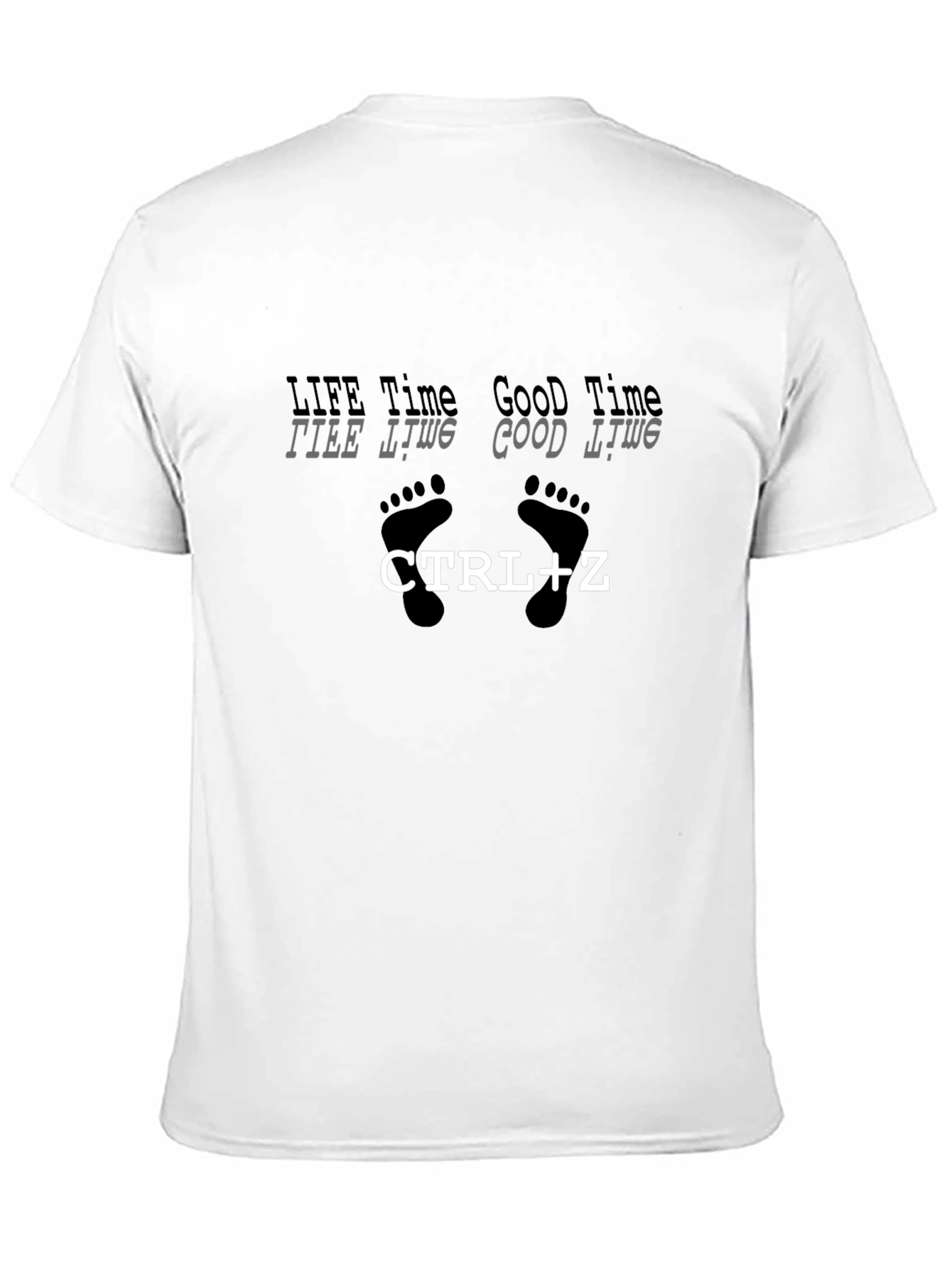 Ctrl+Z Footprint Graphic T-Shirt