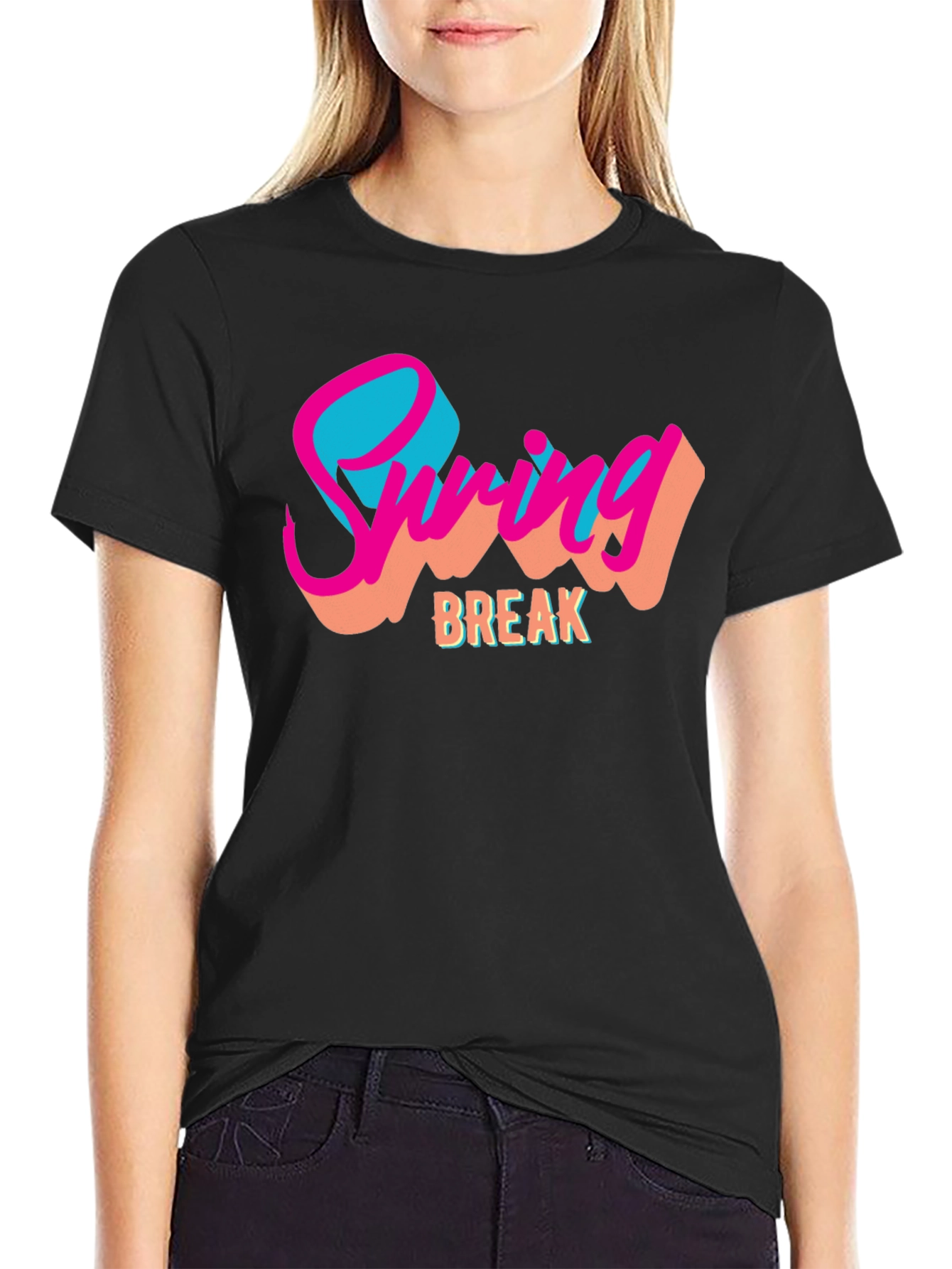 Spring Break Graphic Tee - Black T-Shirt