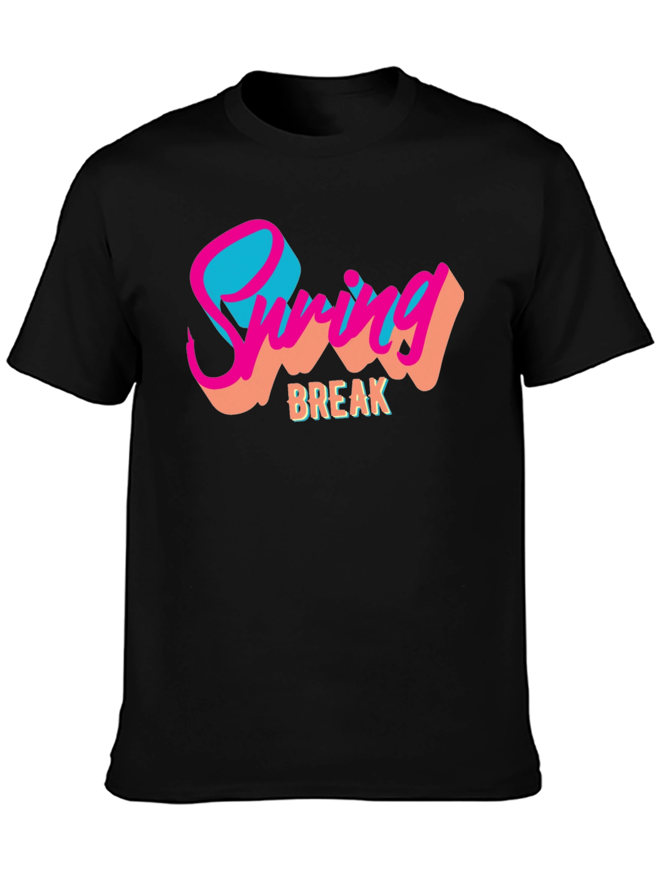 Spring Break Graphic Tee - Black T-Shirt