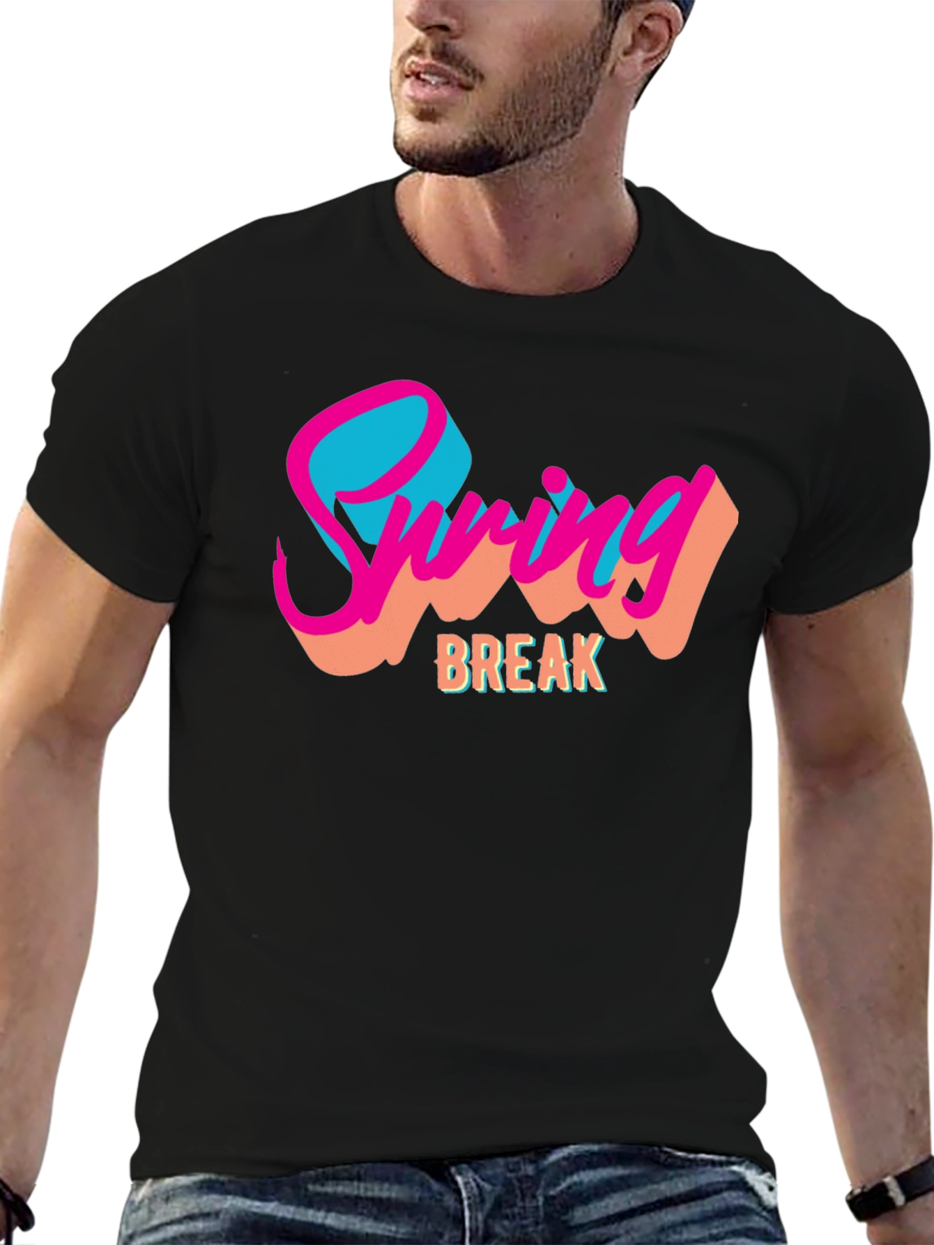 Spring Break Graphic Tee - Black T-Shirt
