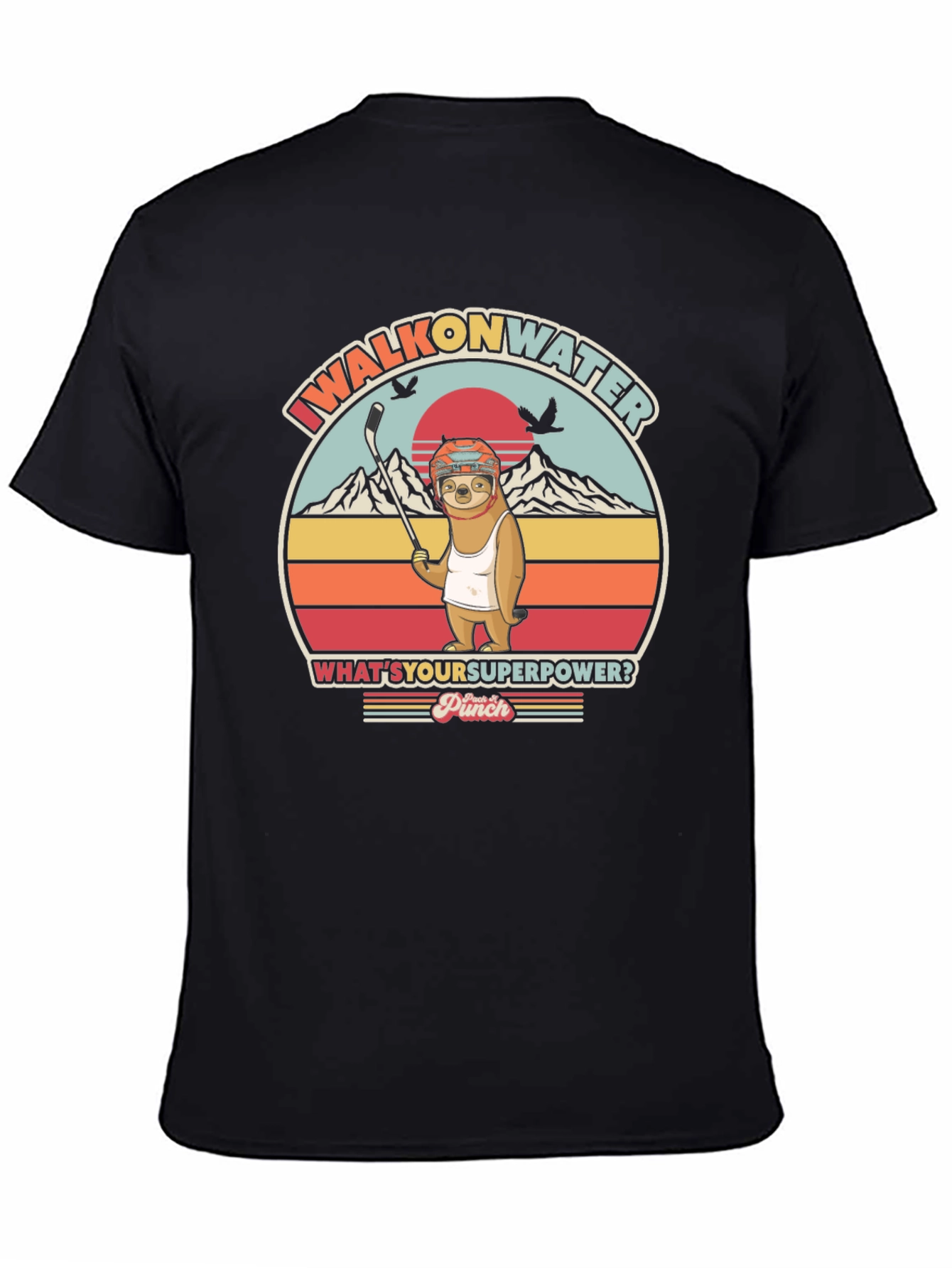 I Walk on Water Funny Sloth Graphic T-Shirt