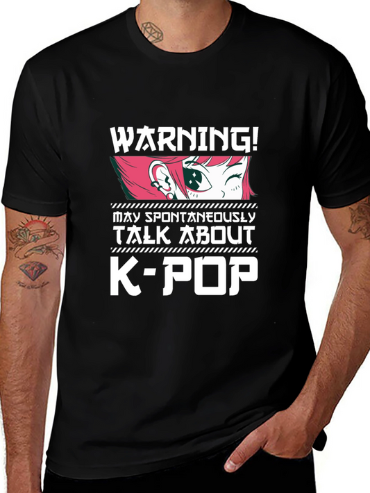 Warning! K-Pop Anime Style Graphic Tee