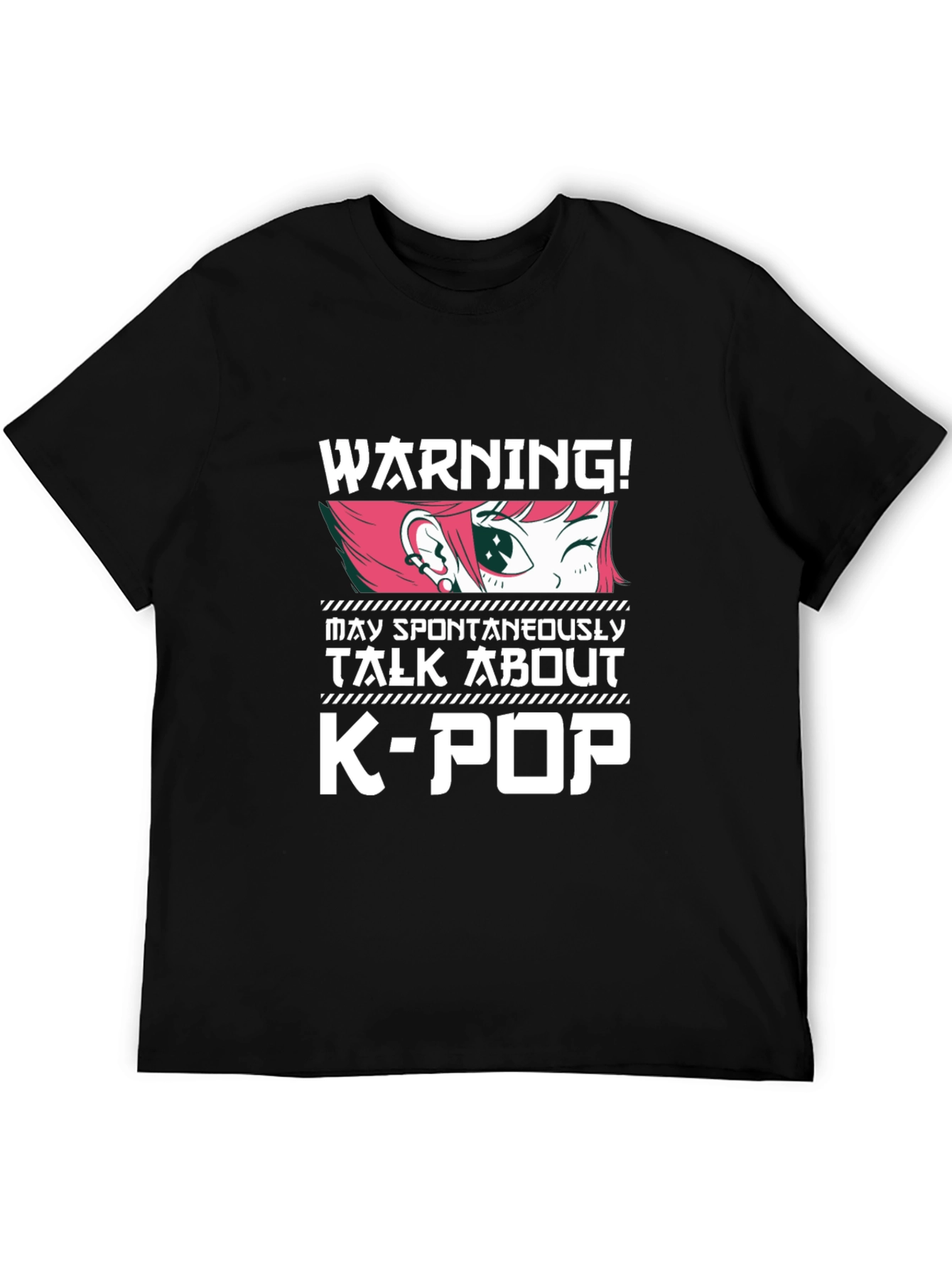 Warning! K-Pop Anime Style Graphic Tee