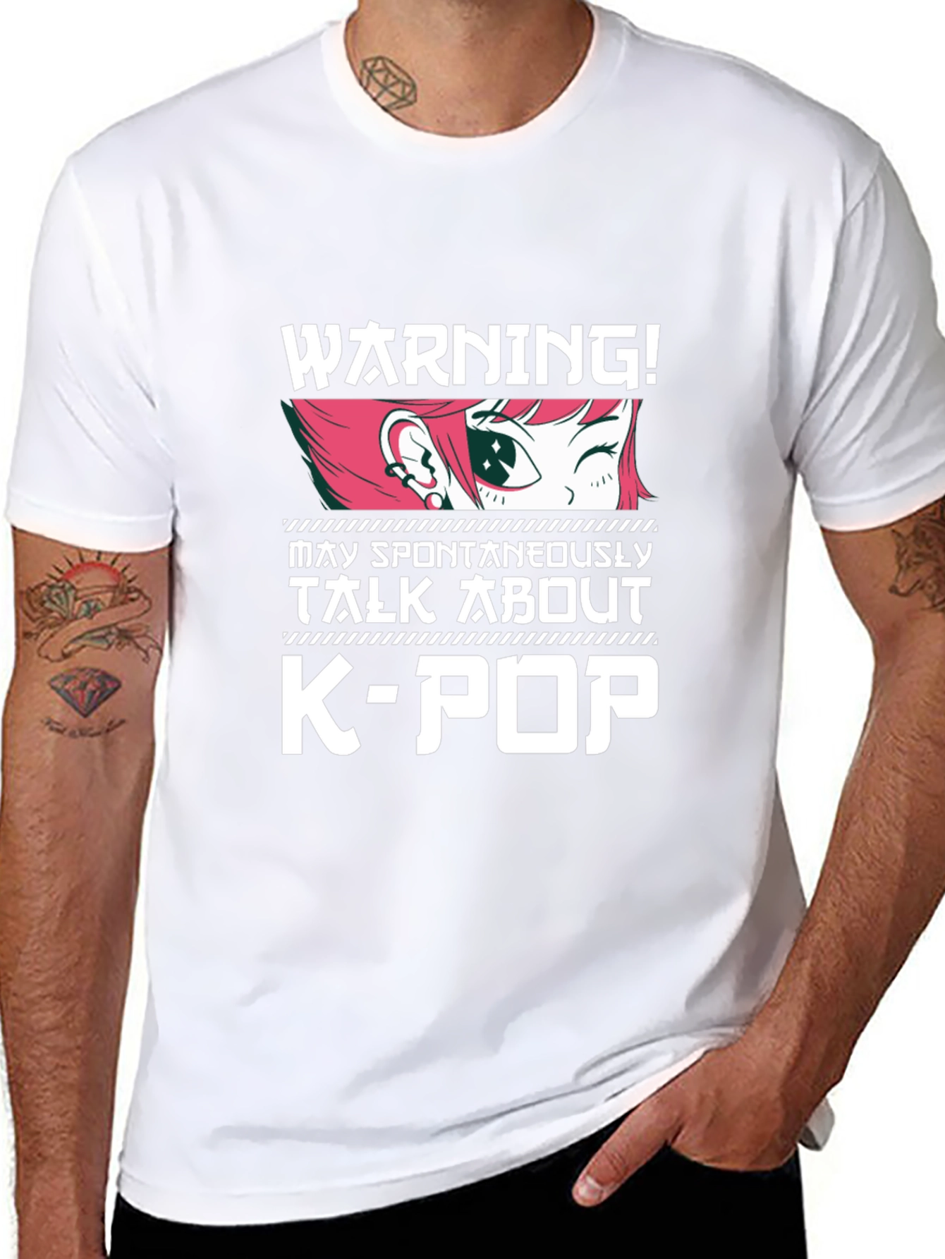 Warning! K-Pop Anime Style Graphic Tee