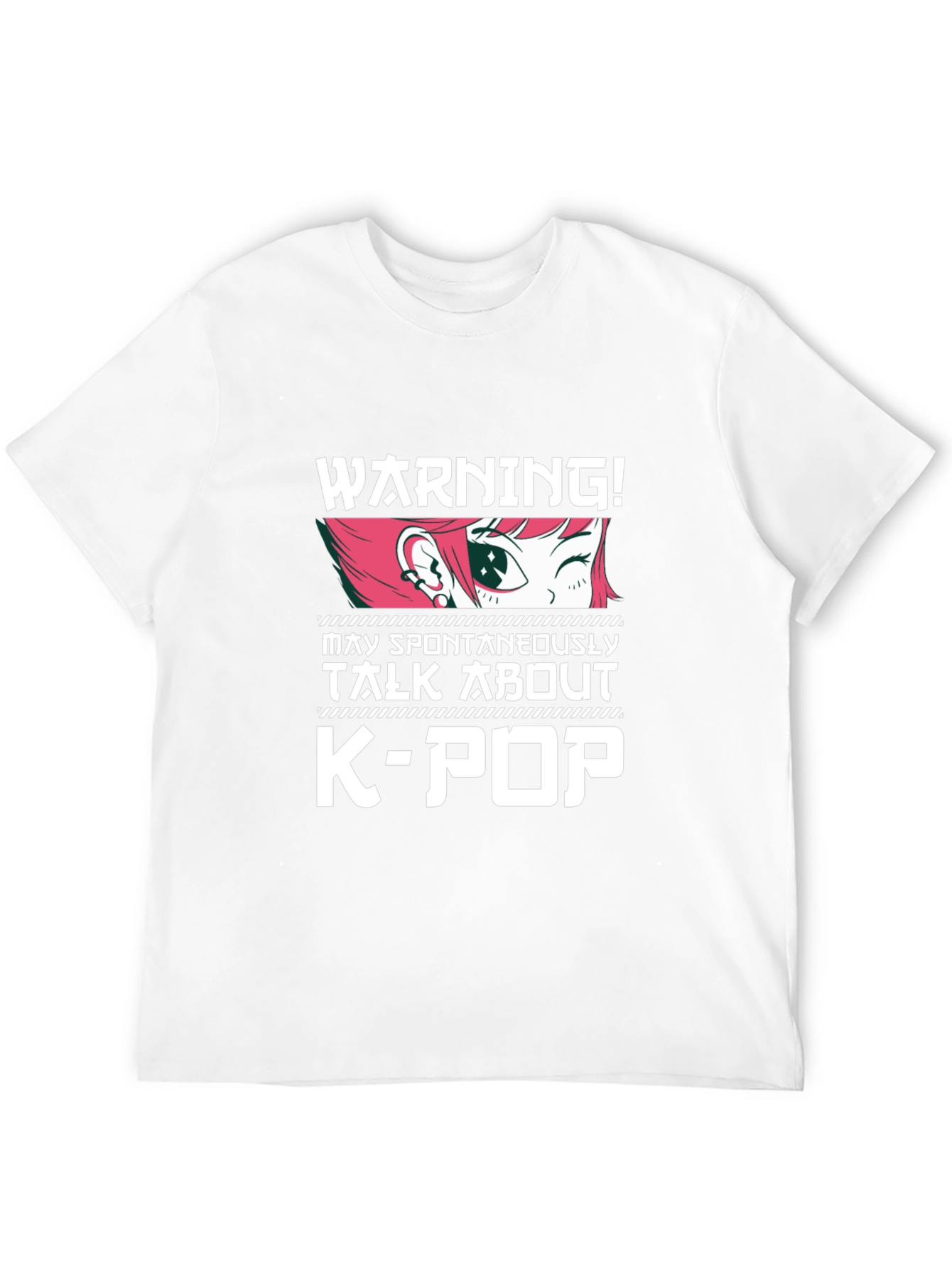 Warning! K-Pop Anime Style Graphic Tee
